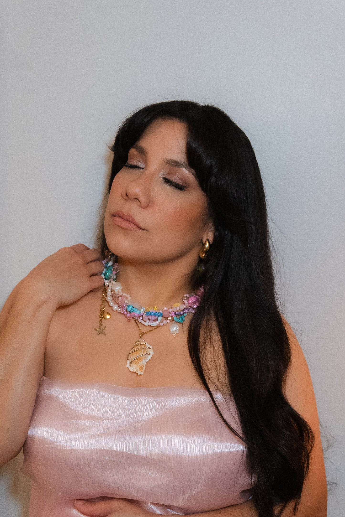 ✨🪸 Radical Reef Necklace – Glass Beads, Freshwater Pearls & Semi-Precious Stones | Handmade Statement Jewelry