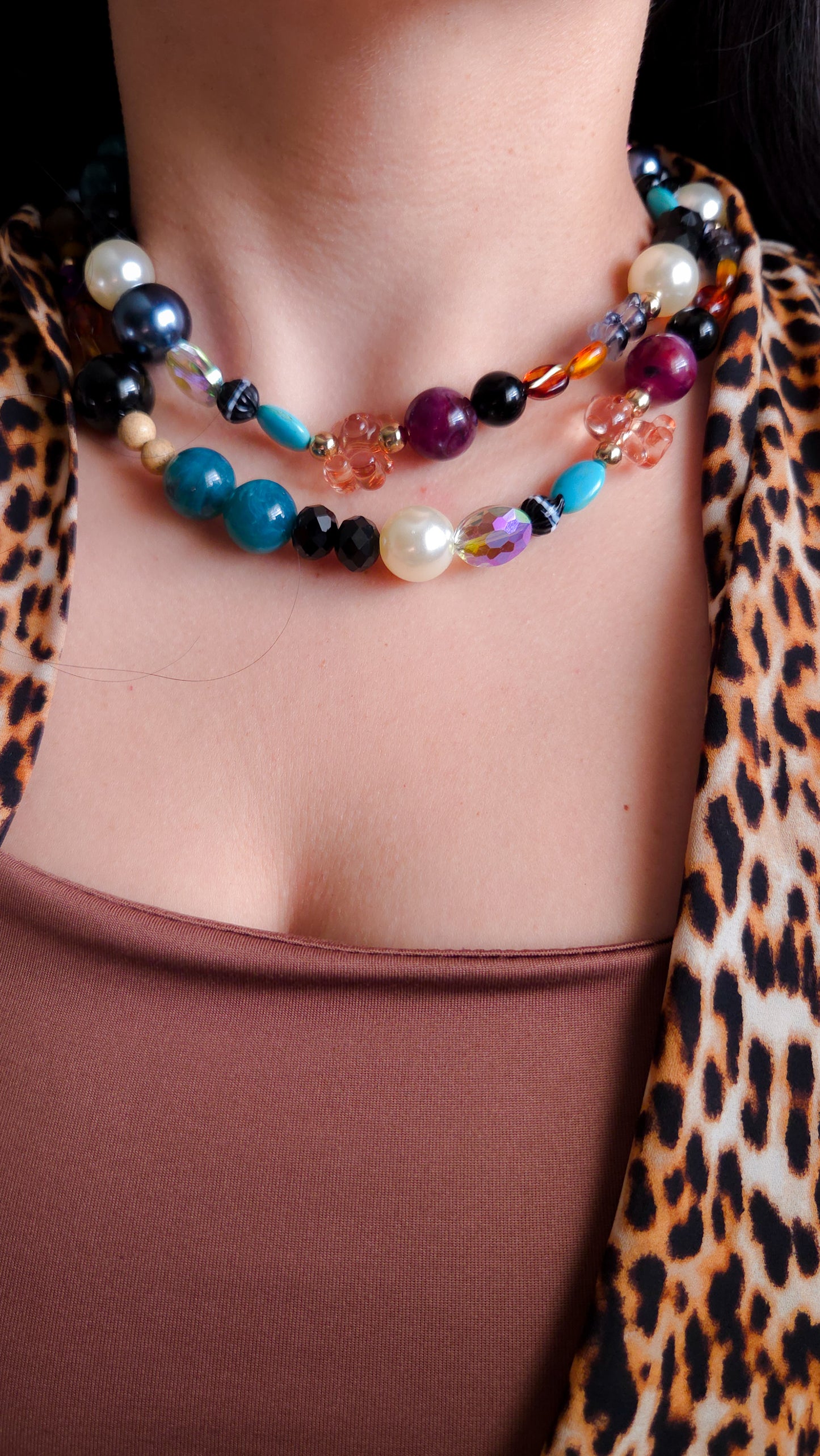 ✨ Funky Chunky 8.0 Necklace — Bold Dopamine Dressing Kawaii Statement 🧸💎