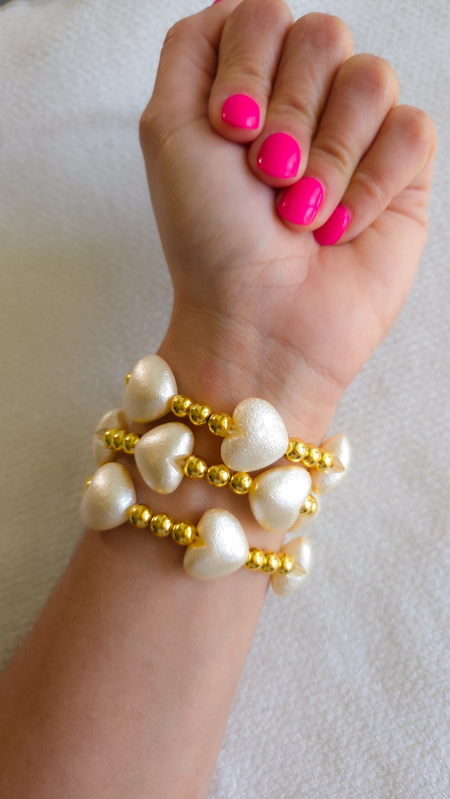 ✨ Golden Heart Glow Bracelet ✨💛😊 | Handmade Y2K Kawaii Dopamine Dressing Jewelry