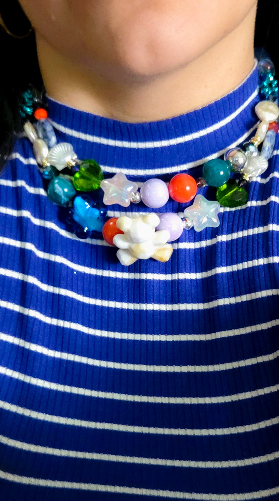 π Eclectic Ocean Necklace β Layered Maximalist Statement Jewelry | Dopamine Dressing