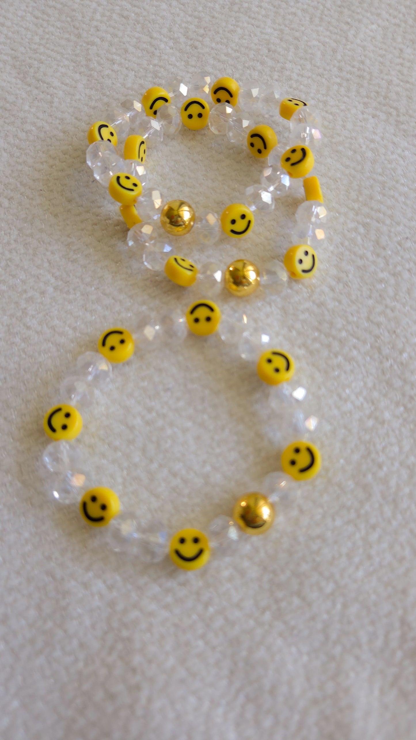 Golden Smiley Spark Bracelet ππ | Handmade Y2K Kawaii Dopamine Dressing Jewelry