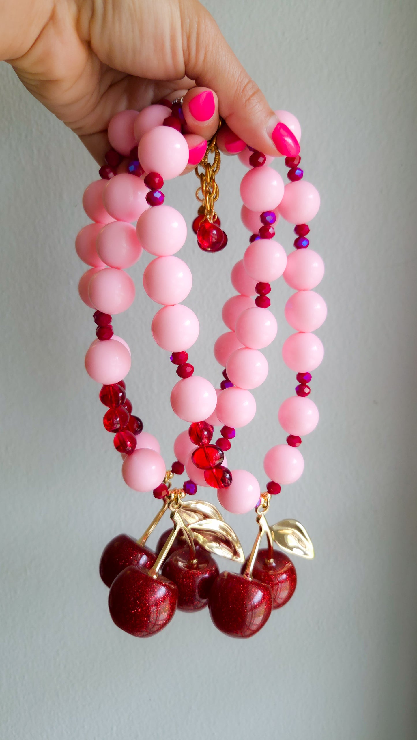 ๐ Cherry Bomb Necklace
| Handmade Dopamine Jewelry