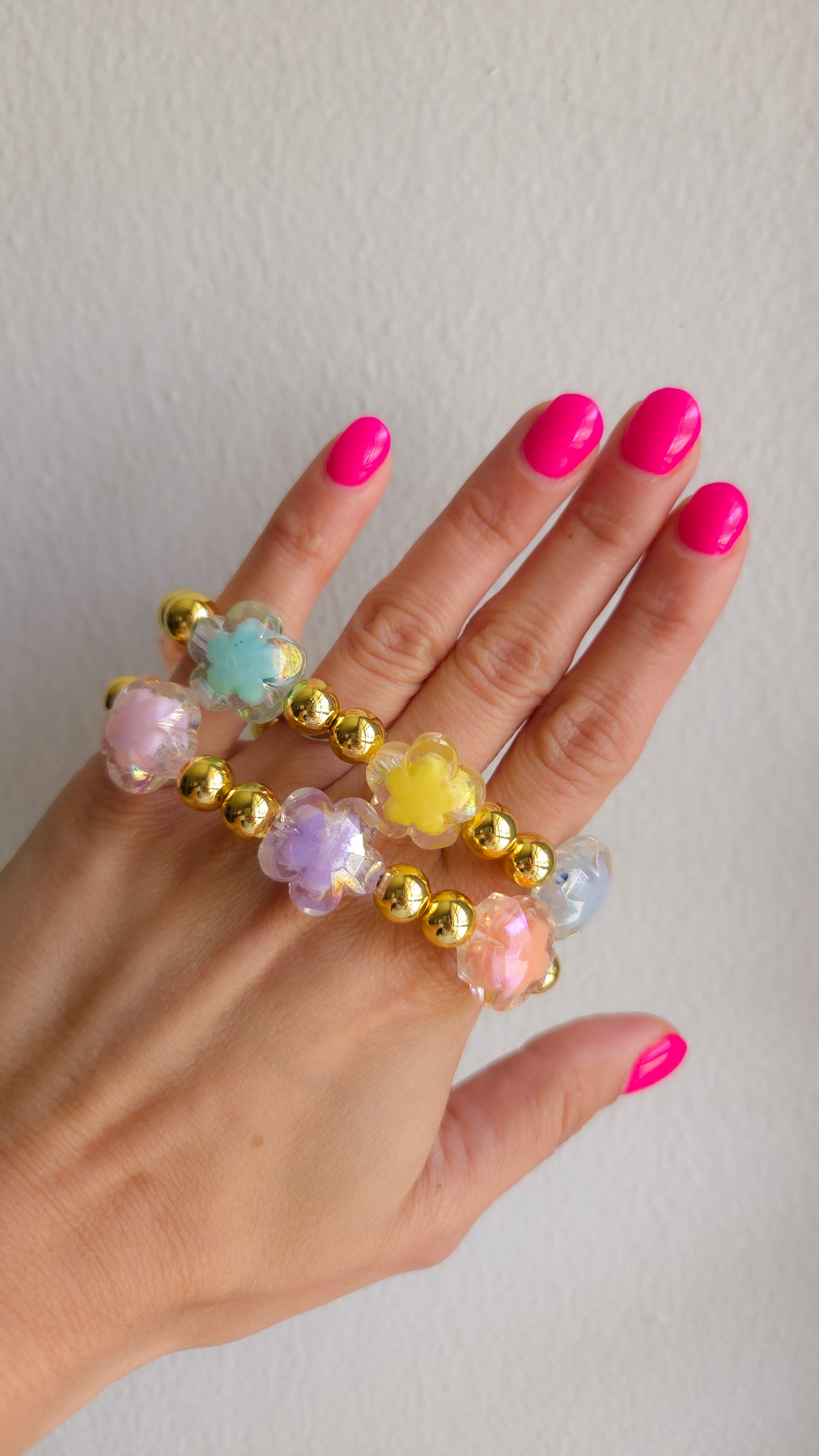 β¨ Pastel Bloom Bracelet β¨ | Handmade Y2K Kawaii Dopamine Dressing Jewelry