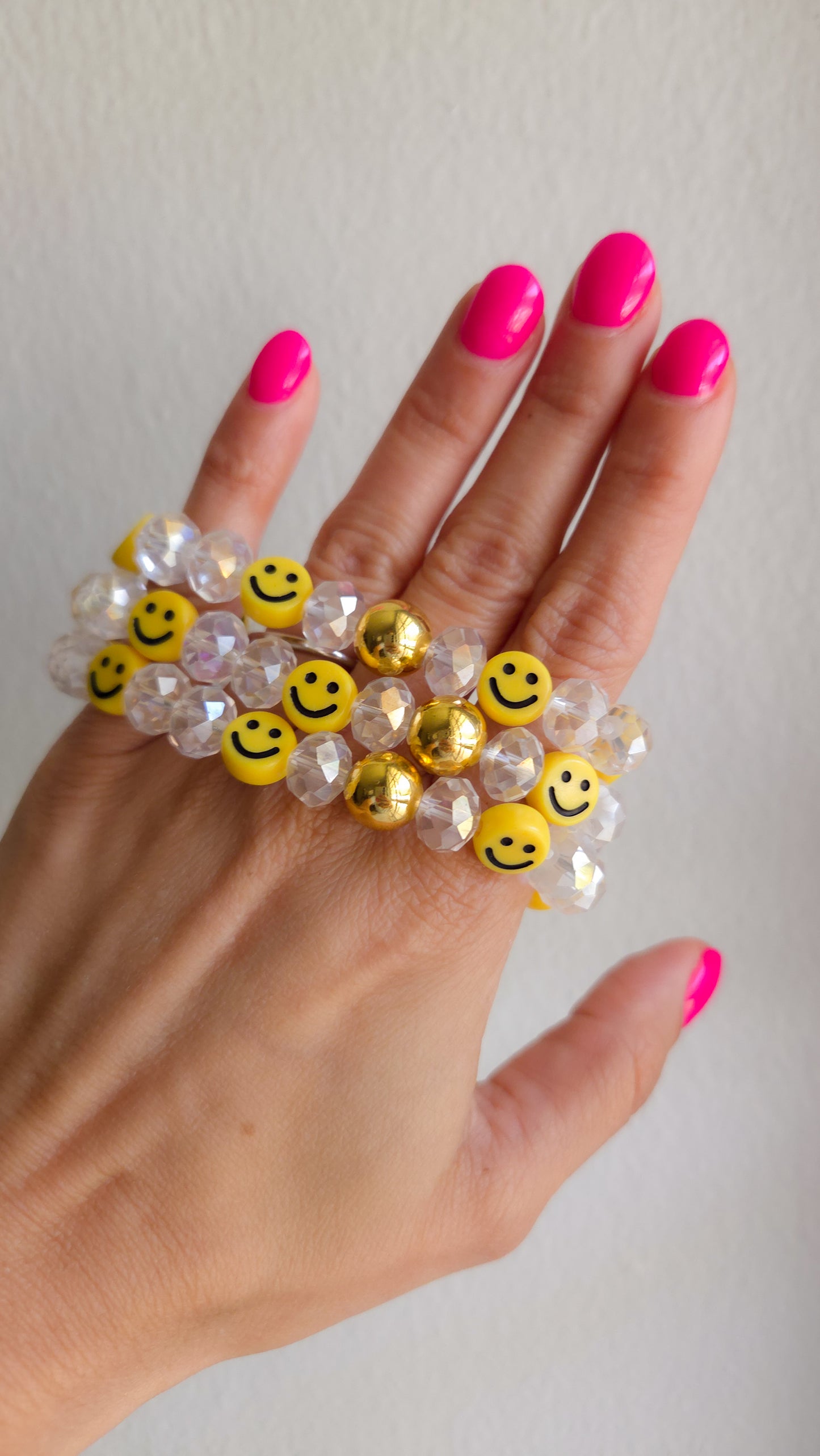 Golden Smiley Spark Bracelet ππ | Handmade Y2K Kawaii Dopamine Dressing Jewelry