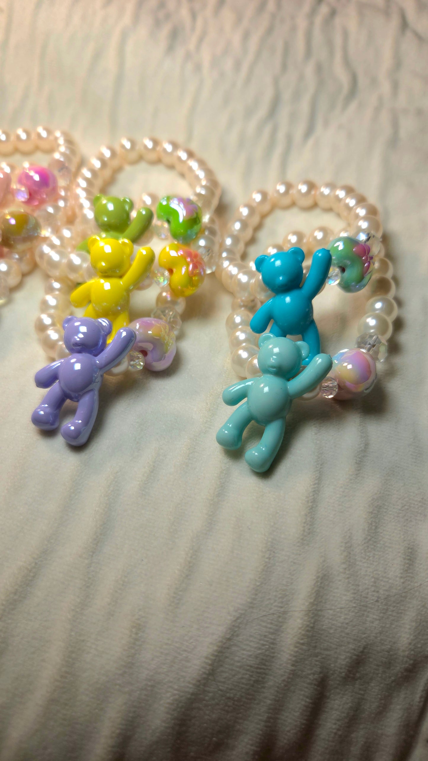 🧸✨ Teddy Love Bounce Bracelet – Handmade Y2K Dopamine Jewelry | Cute Statement Bracelet