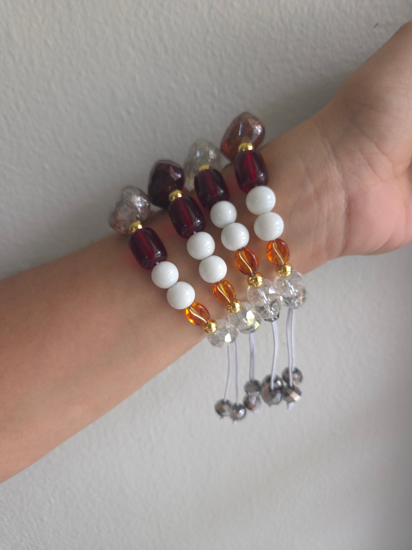 Mocha Heart Shell Bracelet ☕️🩶🐚