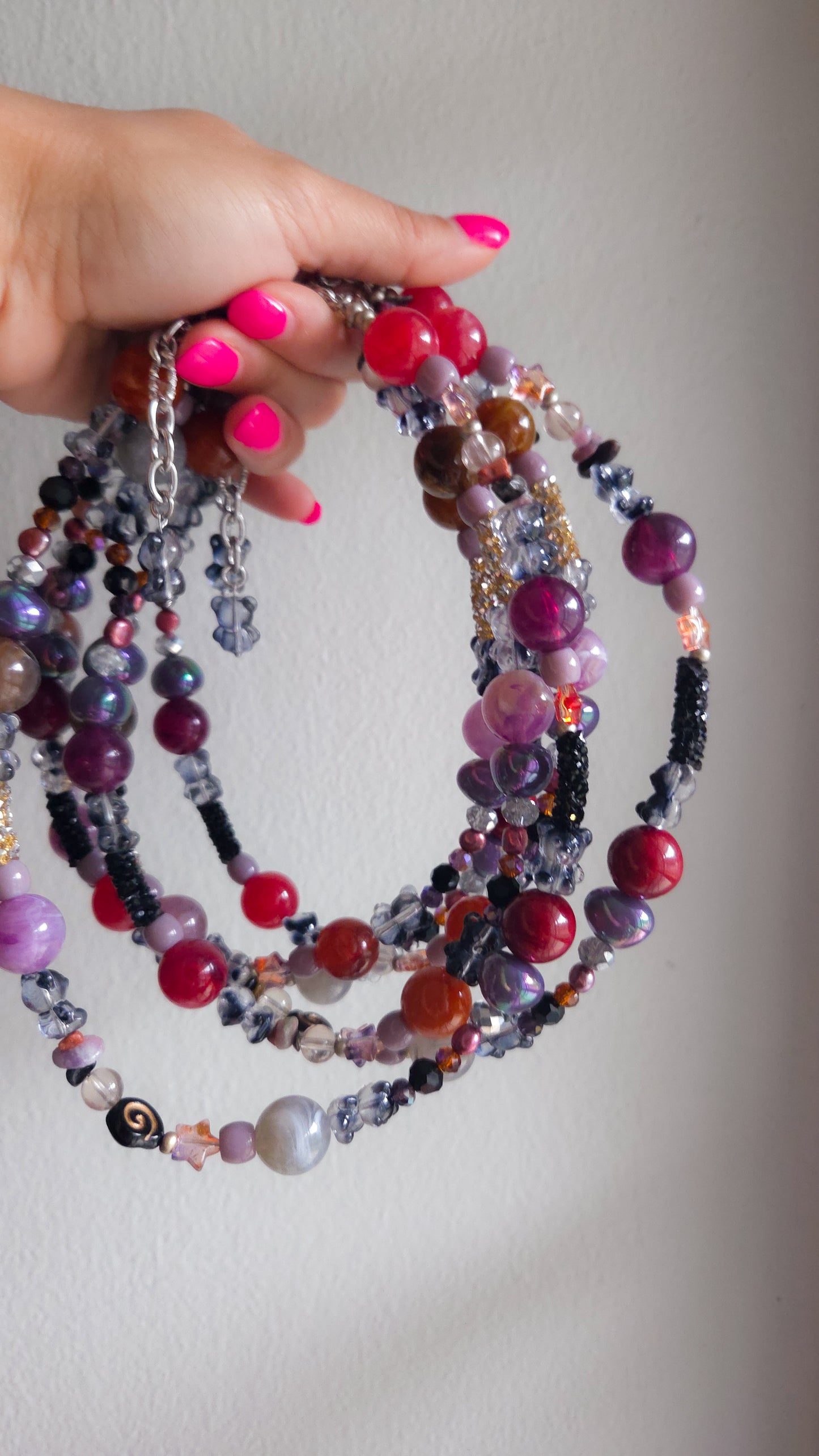 ✨ Funky Chunky 5.0 Necklace — Cosmic Candy Edition 🌌🍬 | Handmade Dopamine Jewelry