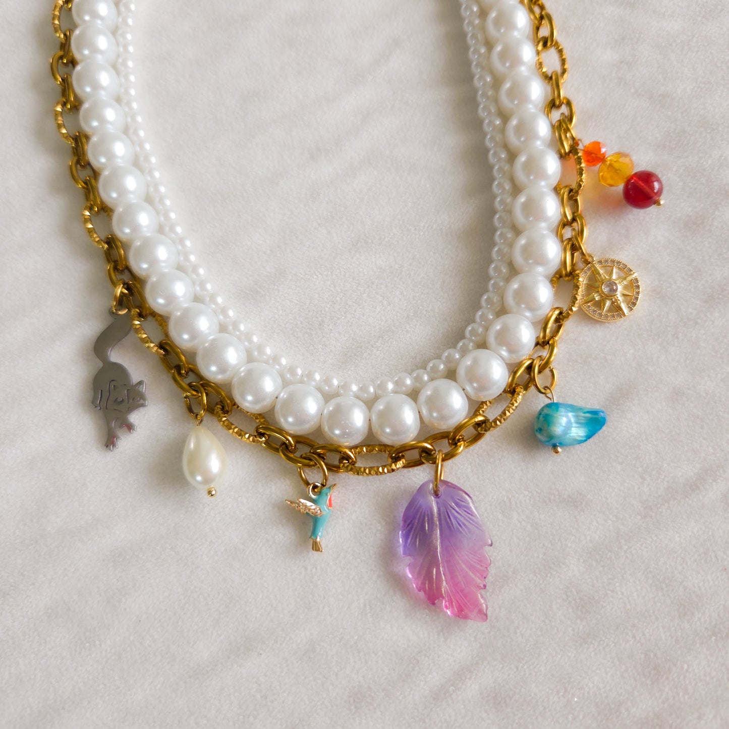šPocahontas Inspired Necklace ā Handmade Layered Statement Jewelry with Forest & Nature Charms