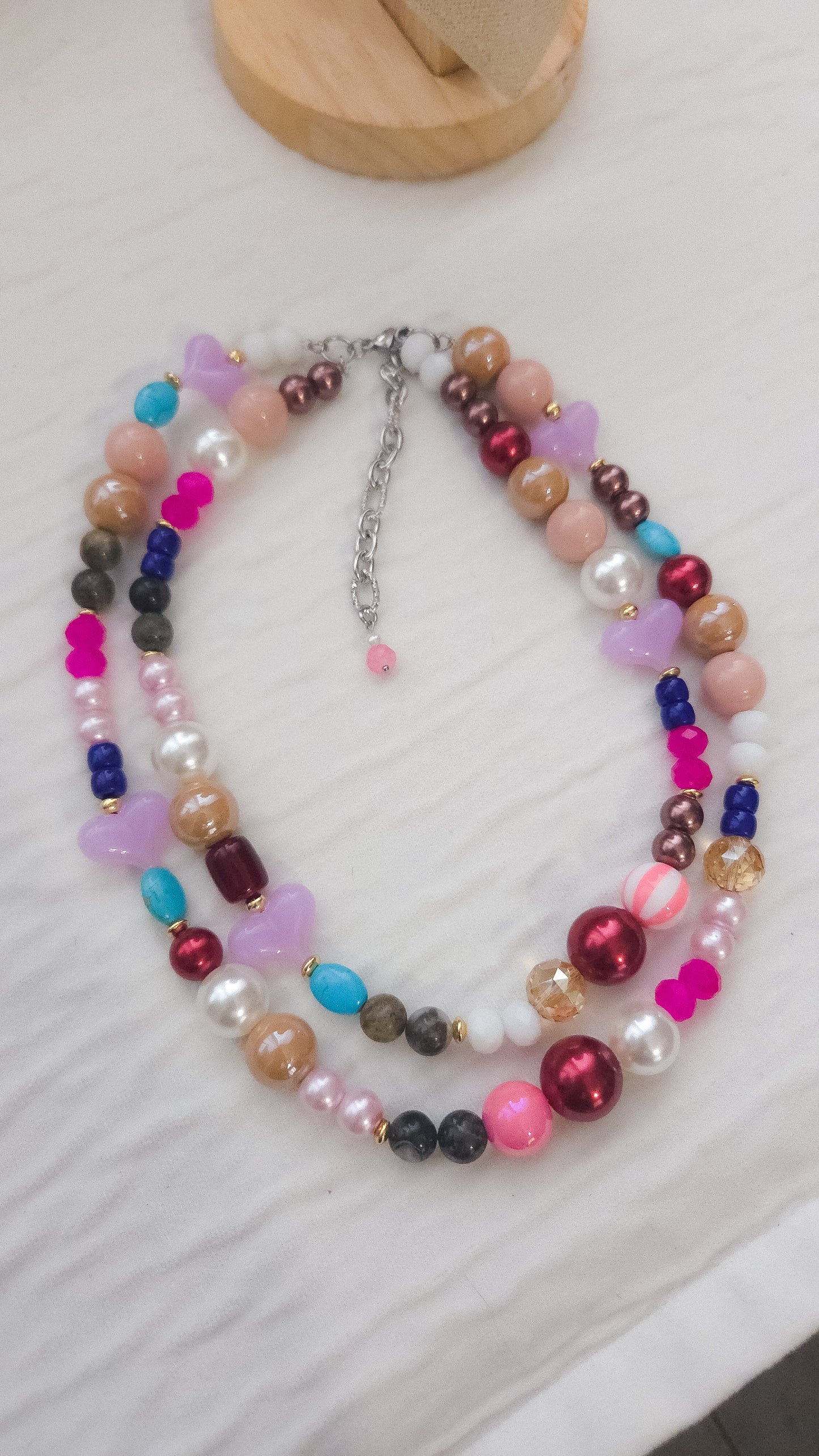 Candy Crush Heart Layered Necklace