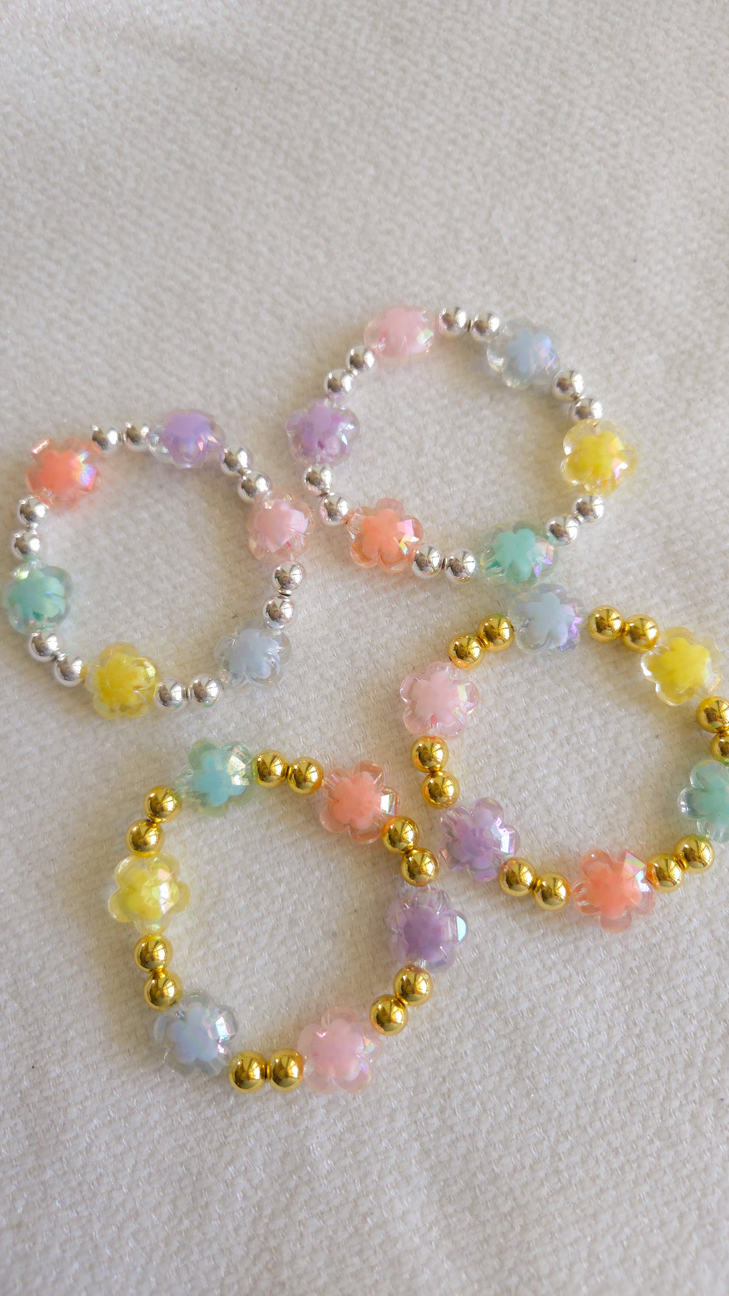 β¨ Pastel Bloom Bracelet β¨ | Handmade Y2K Kawaii Dopamine Dressing Jewelry