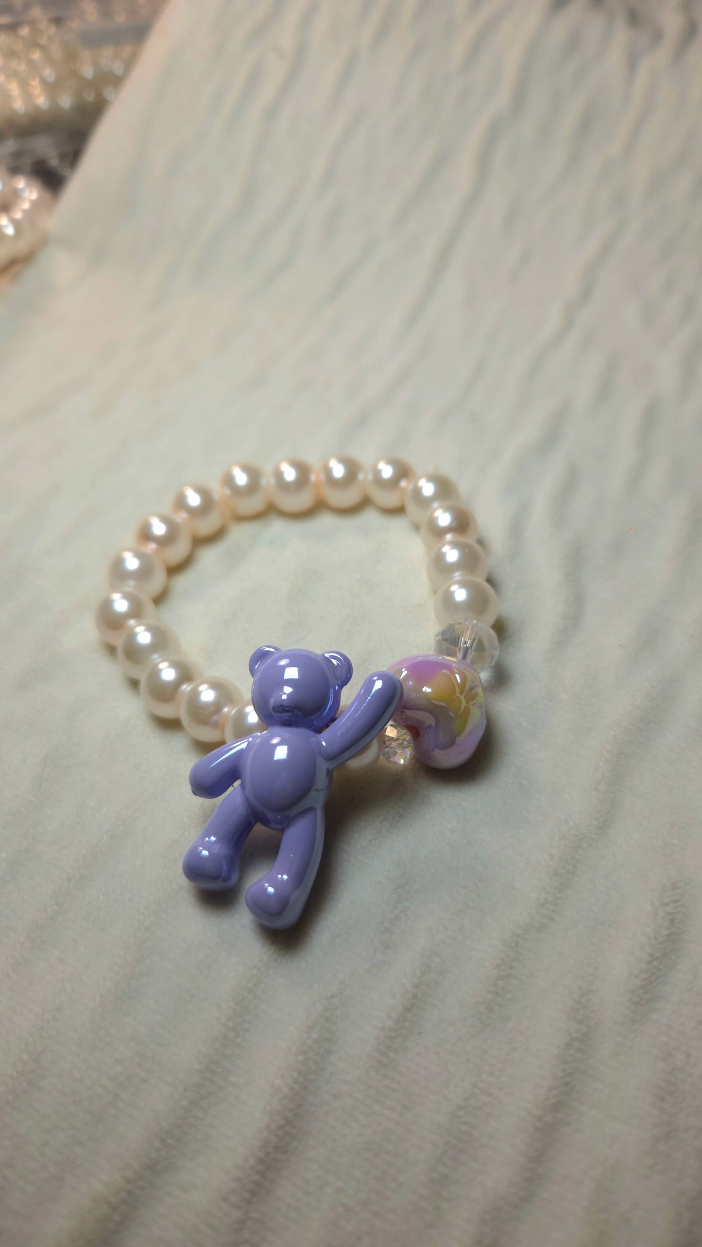 🧸✨ Teddy Love Bounce Bracelet – Handmade Y2K Dopamine Jewelry | Cute Statement Bracelet