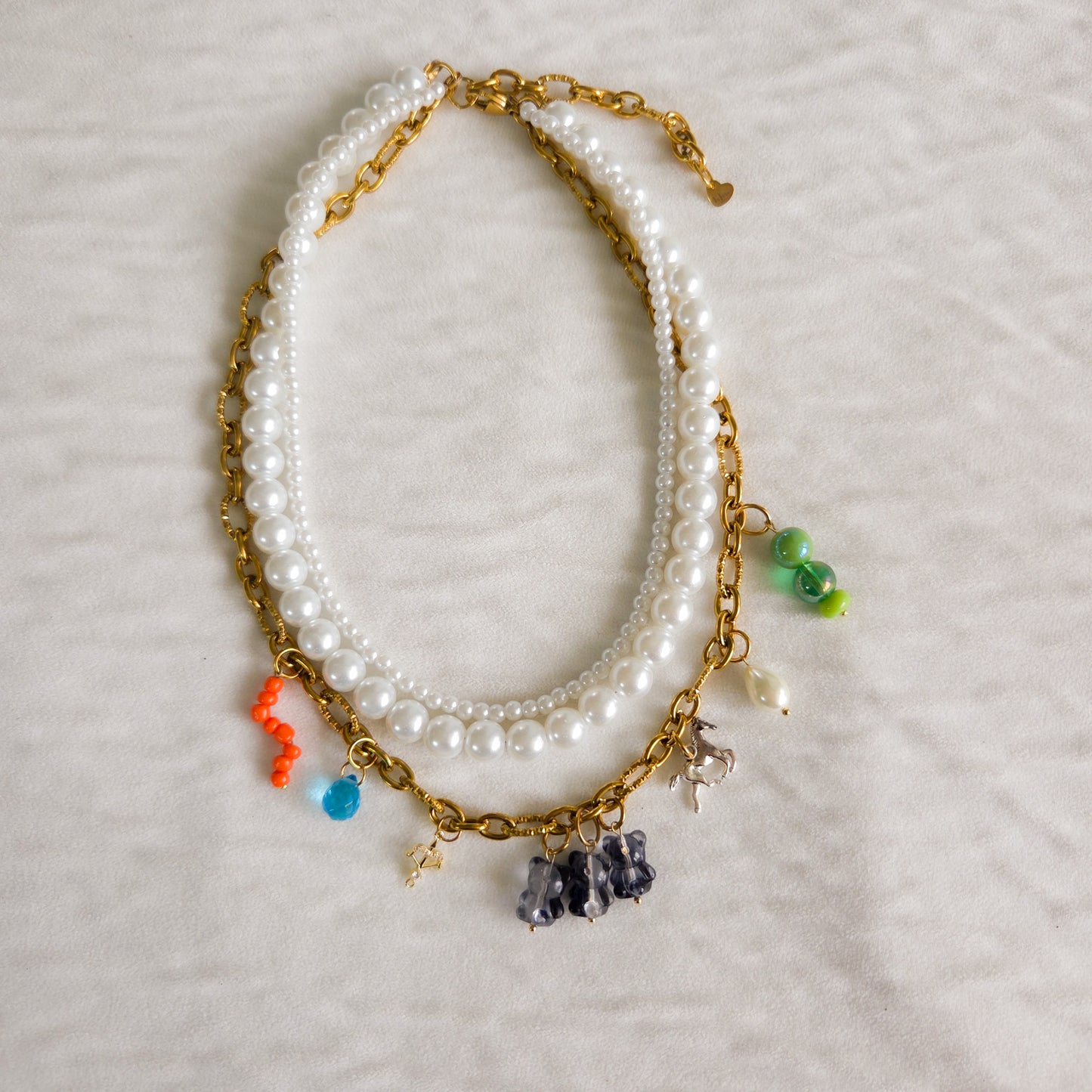 🌿Merida Inspired Necklace – Disney Princess Charm Layered Pearl Necklace | Brave Jewelry