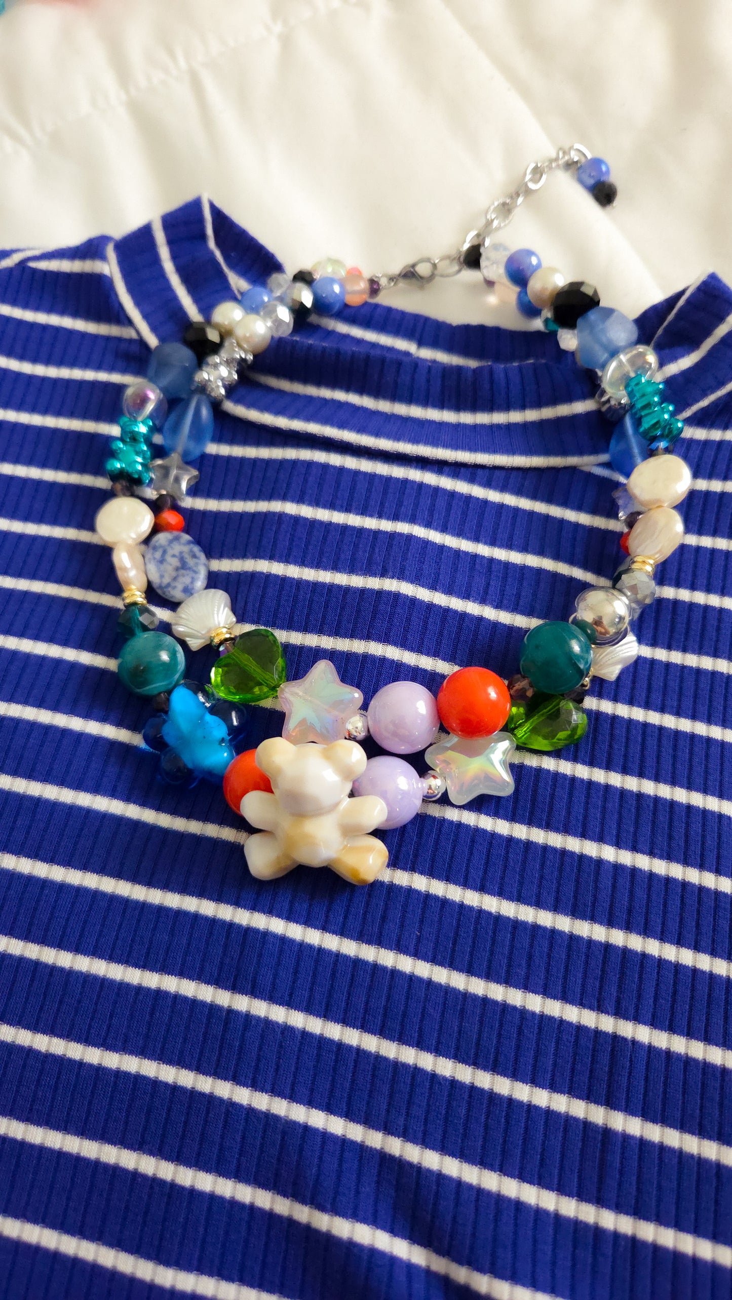 π Eclectic Ocean Necklace β Layered Maximalist Statement Jewelry | Dopamine Dressing
