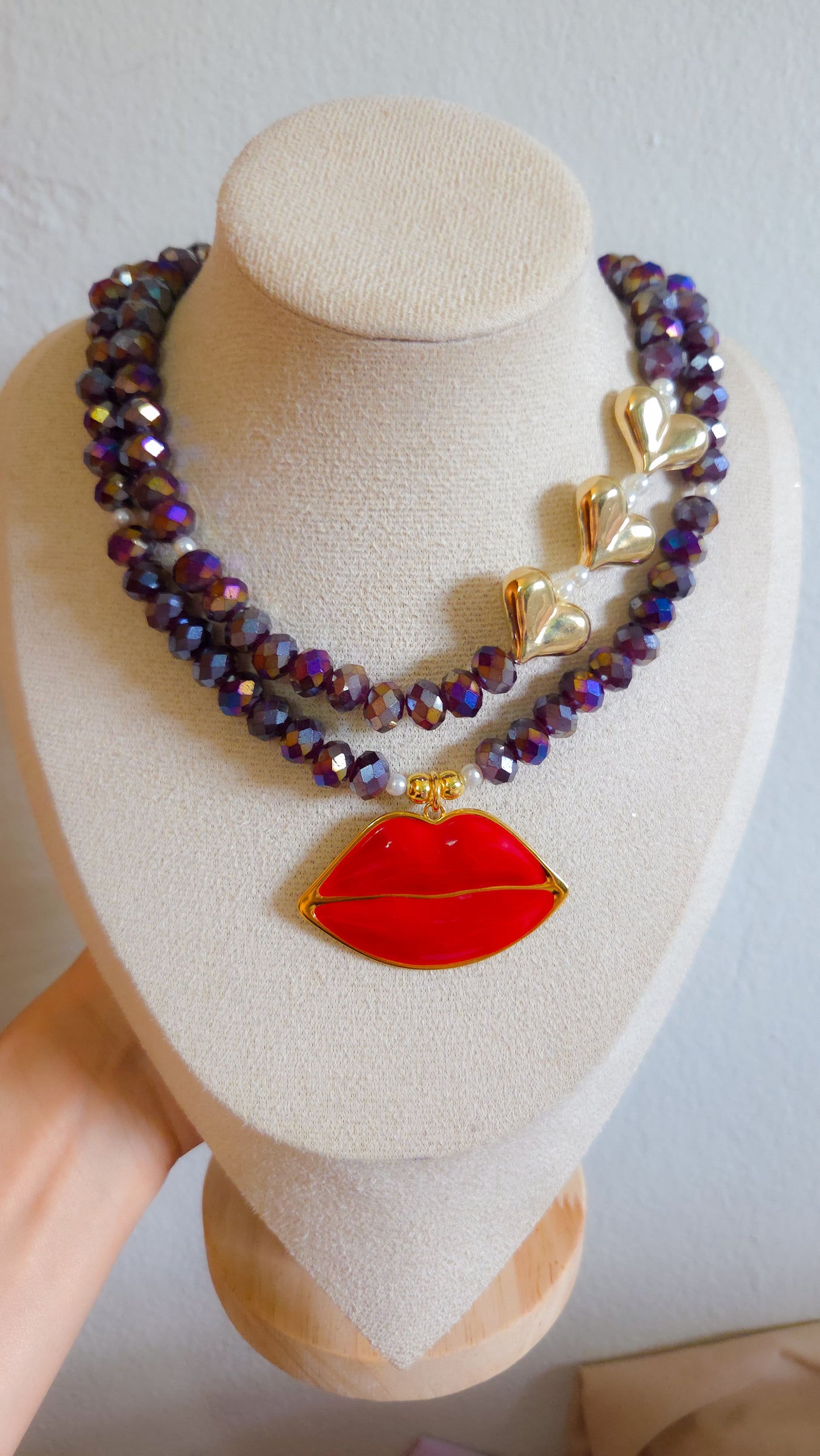 💋 Midnight Kiss Necklace | Dopamine Dressing