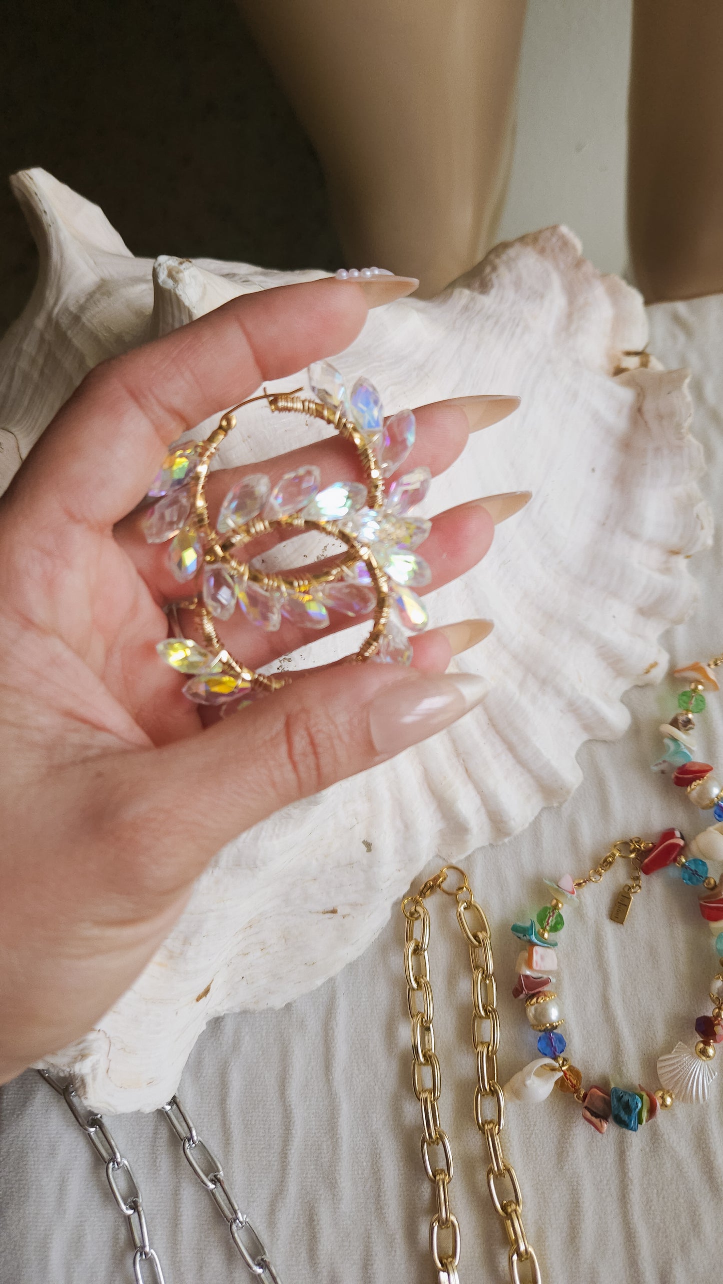 Crystal Hoops