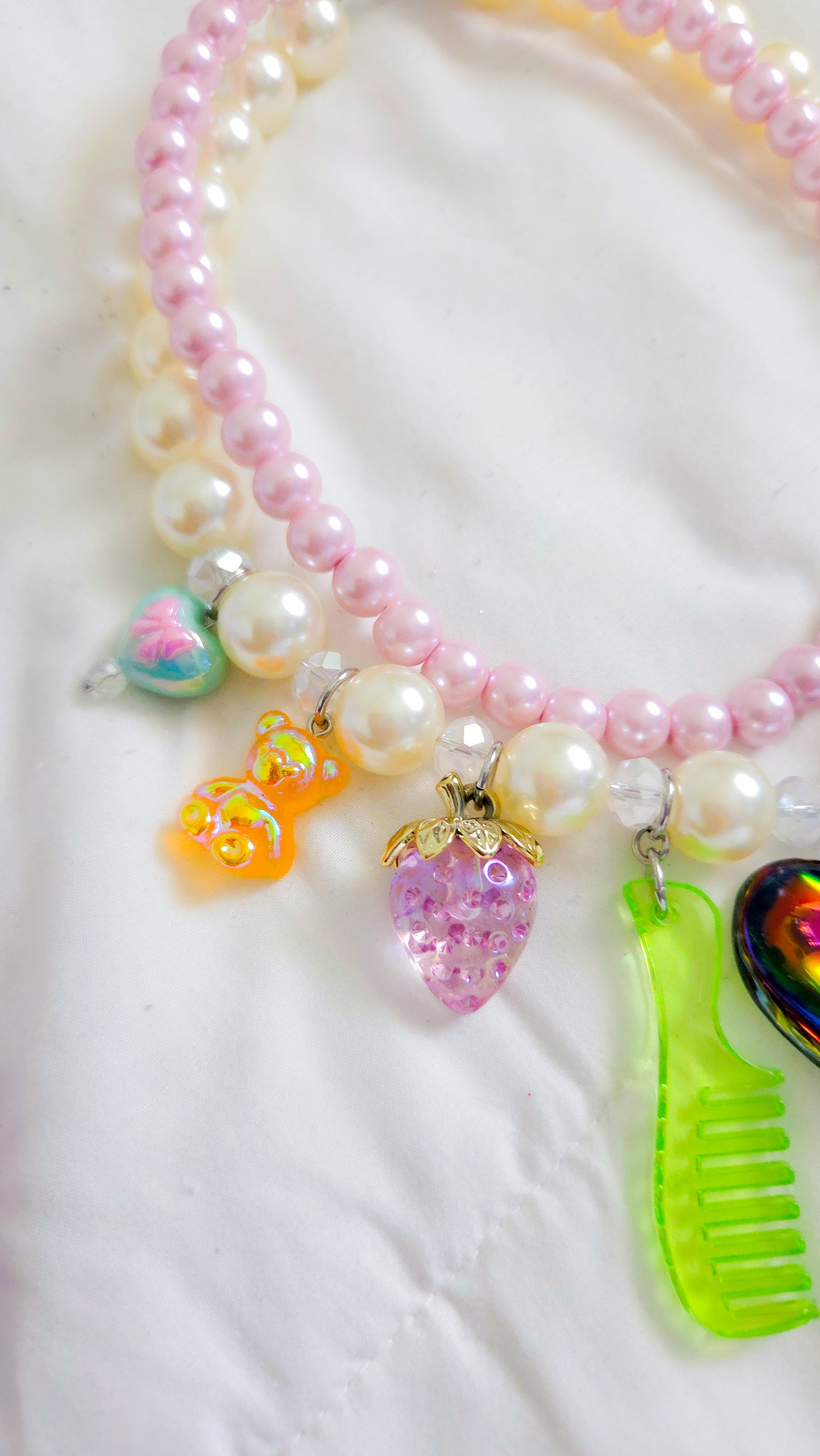 π Charm School Dropout Necklace β Kawaii Y2K Layered Statement Jewelry | Dopamine Dressing