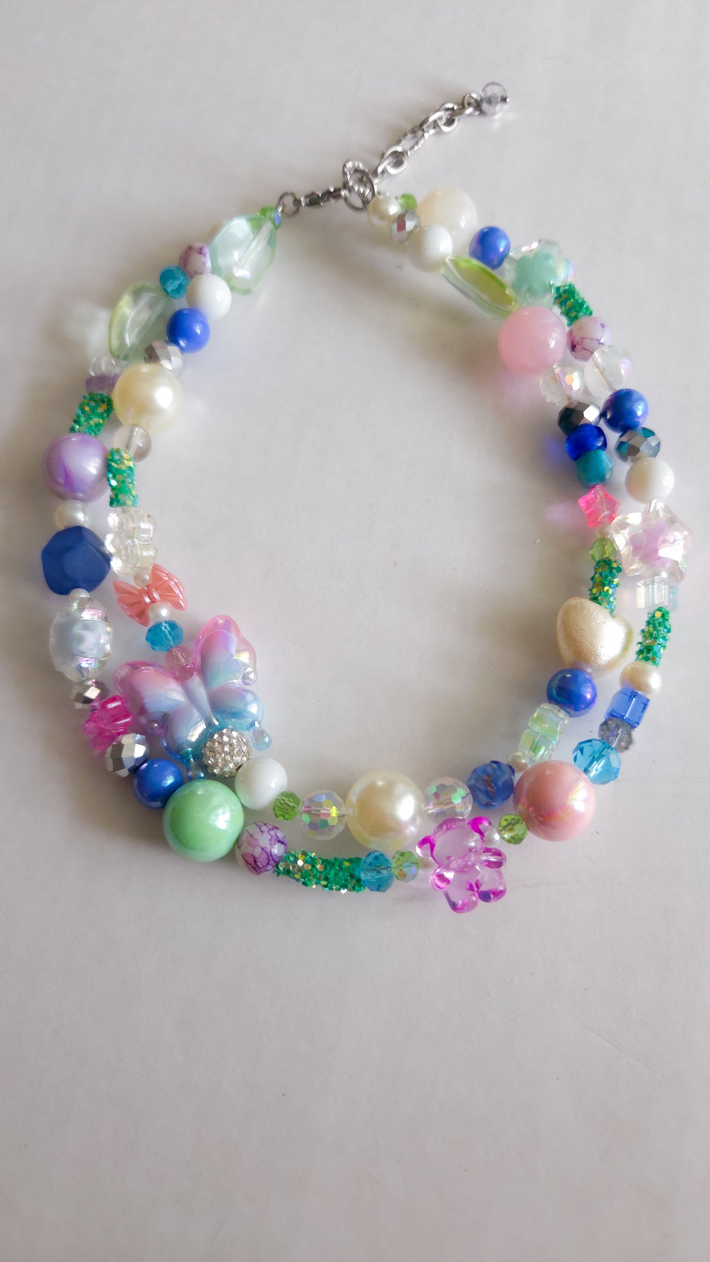 🦋Funky Chunky 7.0 Necklace — Sweet Butterfly Dreams 🦋| Handmade Dopamine Jewelry