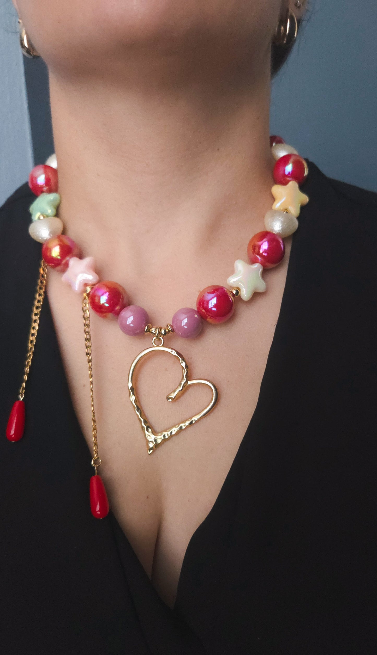 Sweetheart Star Statement Necklace
