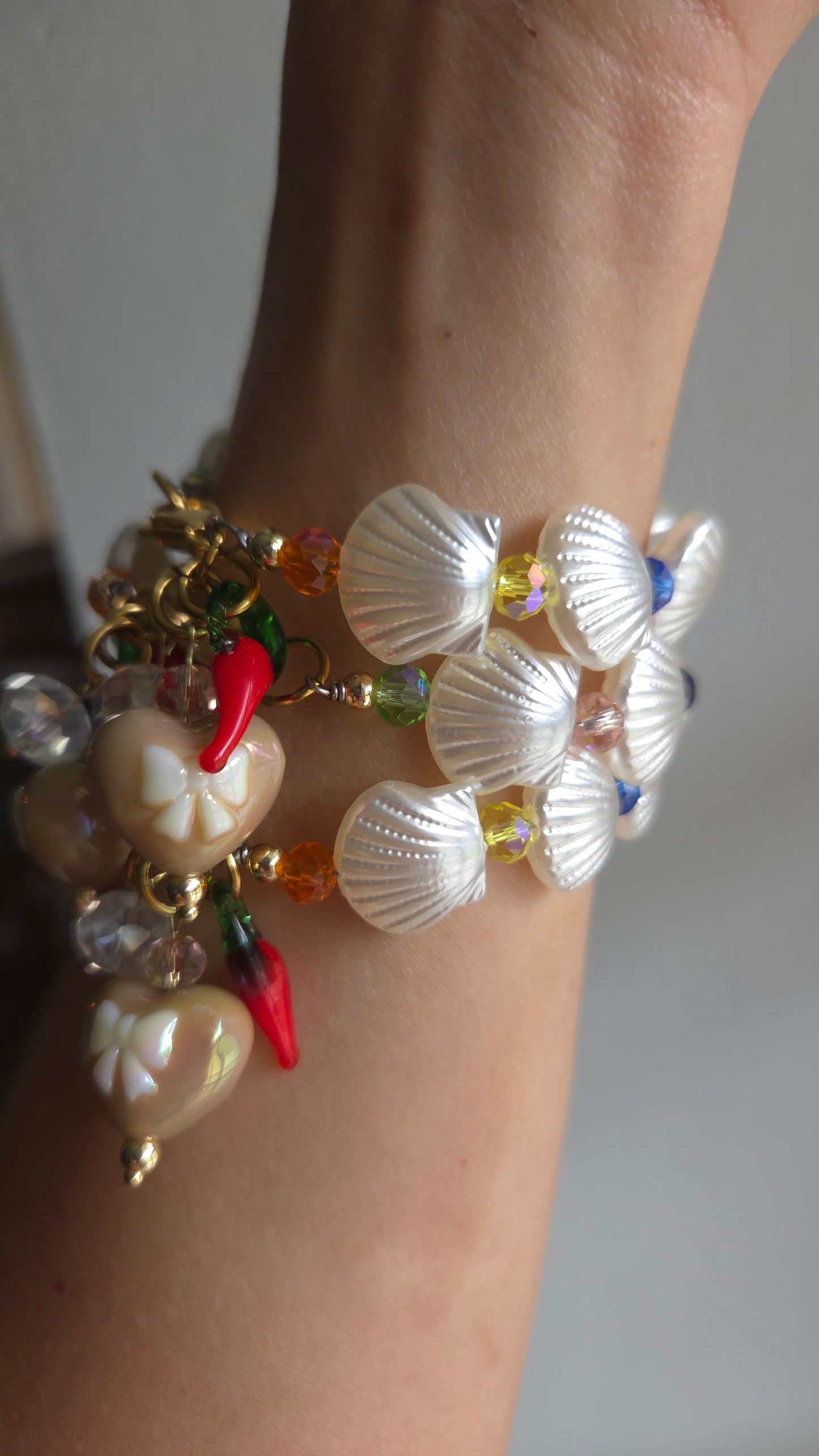 β¨ Mermaid Charms Dream Bracelet β Y2K Mermaid Dopamine Dressing Jewelry | Handmade Statement Bracelet