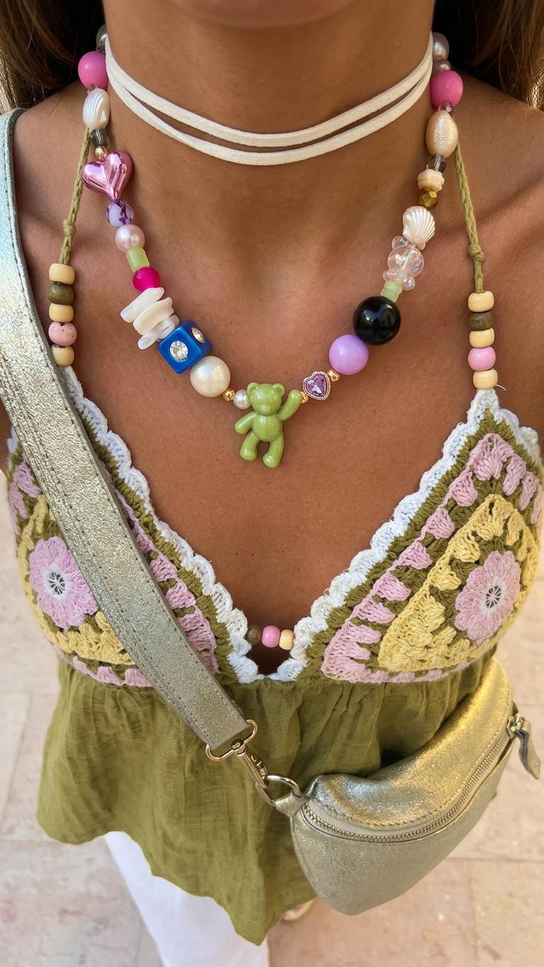 Lucky Teddy Charm Necklace