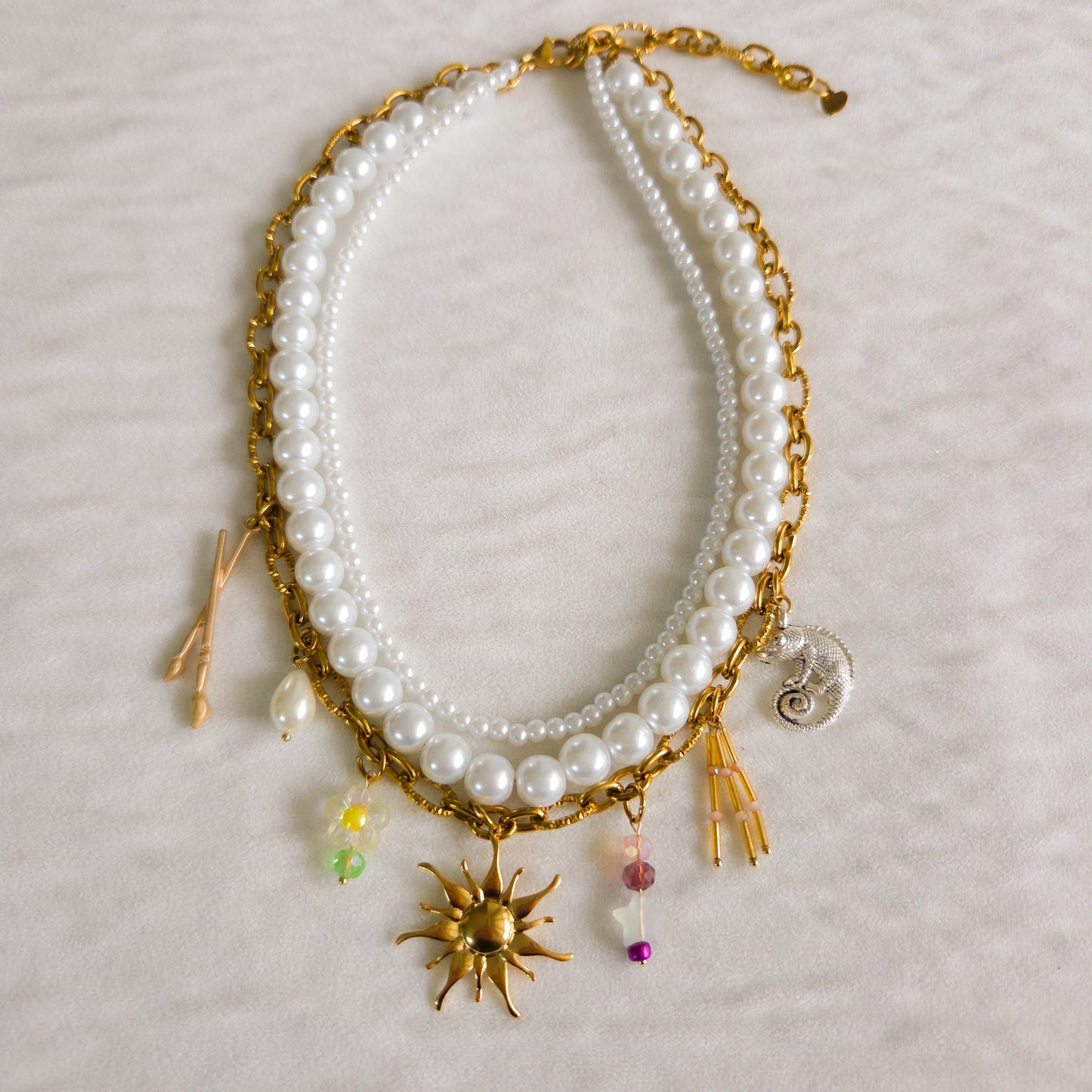 💫Rapunzel-Inspired Necklace – Princess Statement Jewelry | Sun Charm, Pascal & Pearls