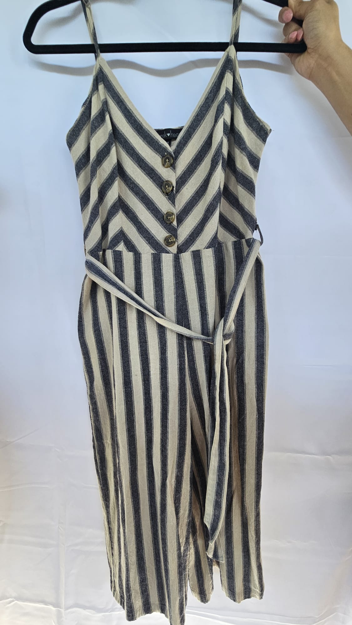 Derek Heart V-Neck Jumpsuit