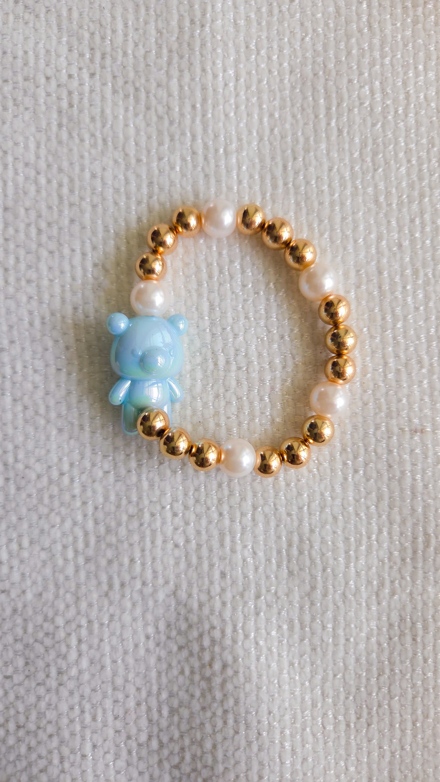 Pastel Teddy Bounce Bracelet 🧸✨ | Handmade Y2K Dopamine Jewelry | Unique Statement Piece
