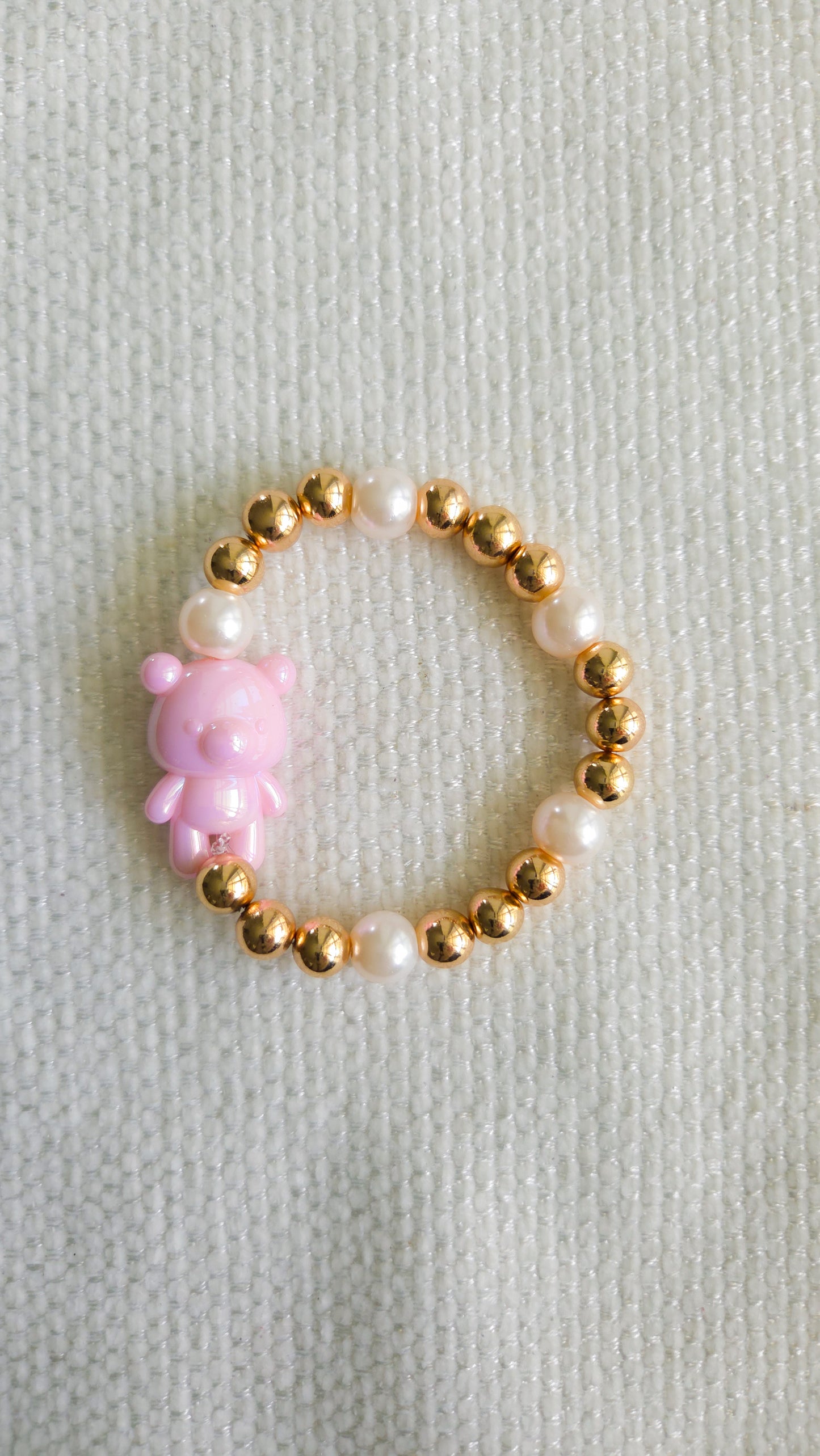 Pastel Teddy Bounce Bracelet 🧸✨ | Handmade Y2K Dopamine Jewelry | Unique Statement Piece