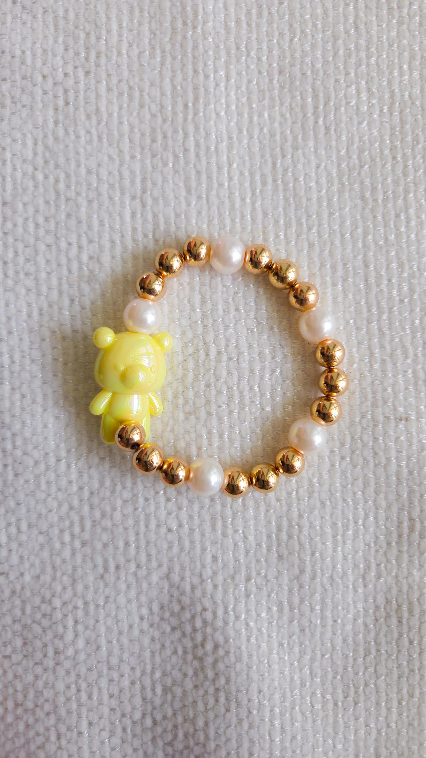 Pastel Teddy Bounce Bracelet 🧸✨ | Handmade Y2K Dopamine Jewelry | Unique Statement Piece