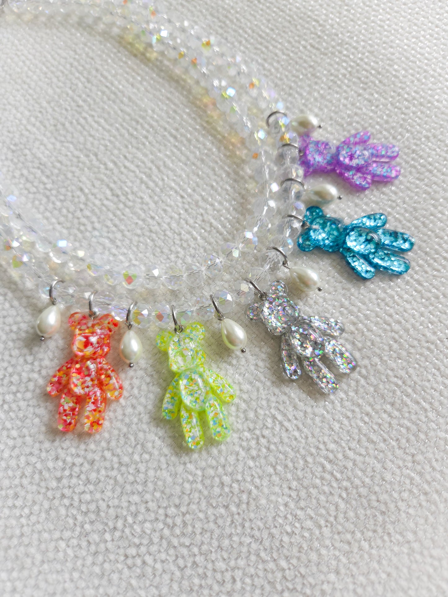 Crystal Sweet & Sour Teddies Necklace