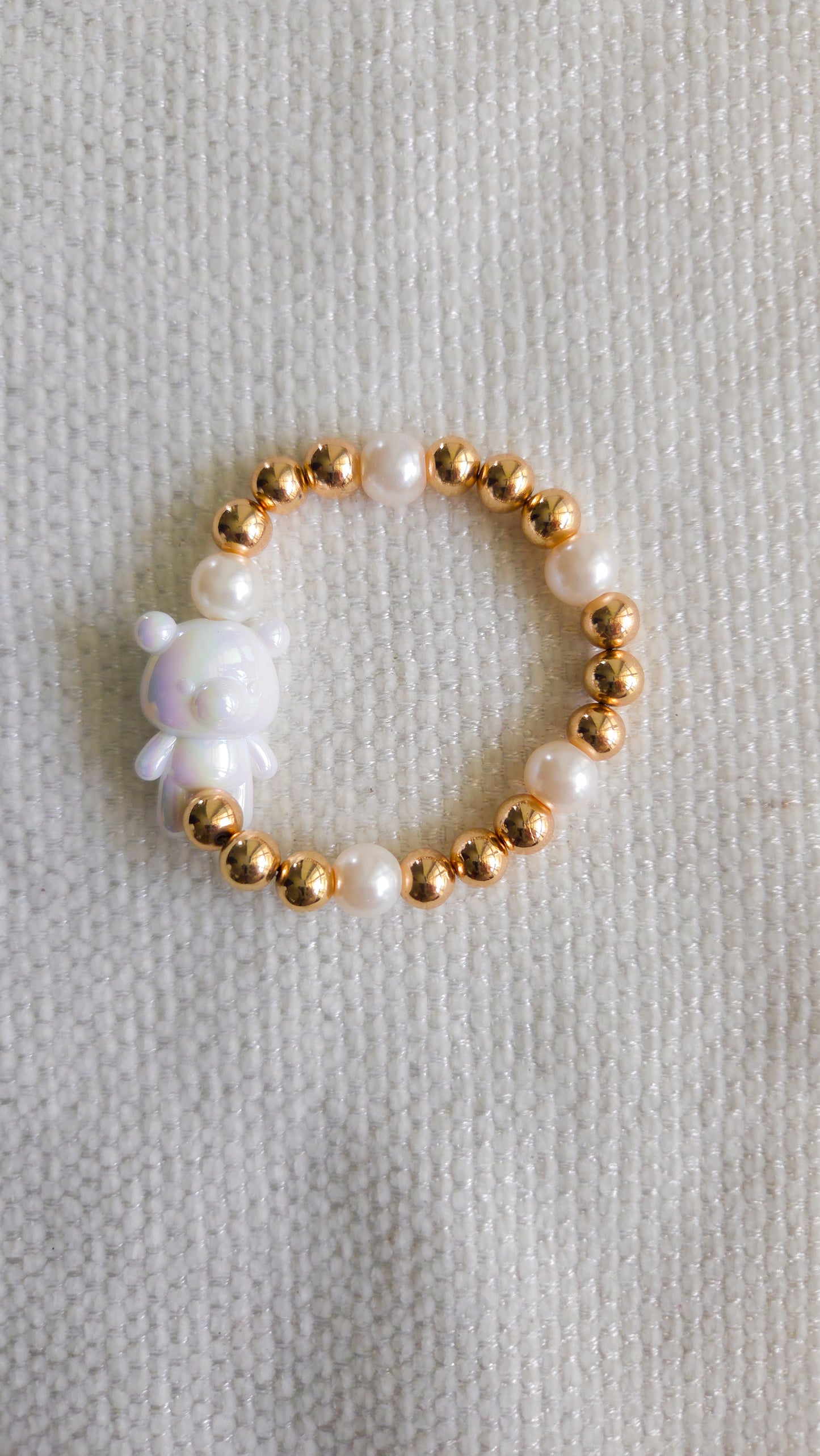Pastel Teddy Bounce Bracelet 🧸✨ | Handmade Y2K Dopamine Jewelry | Unique Statement Piece