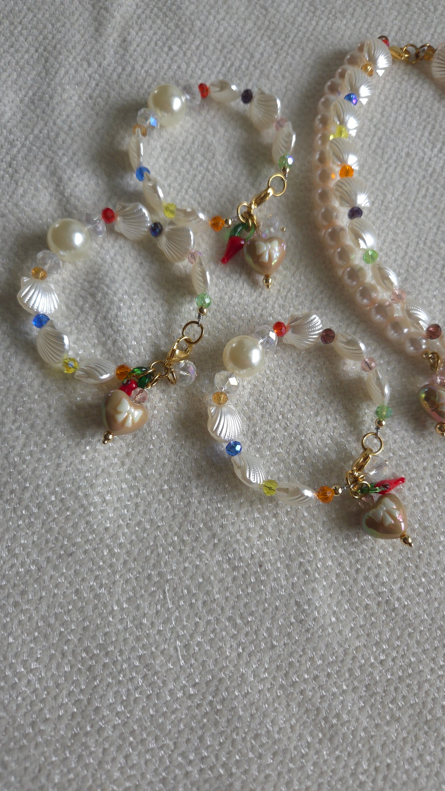 β¨ Mermaid Charms Dream Bracelet β Y2K Mermaid Dopamine Dressing Jewelry | Handmade Statement Bracelet