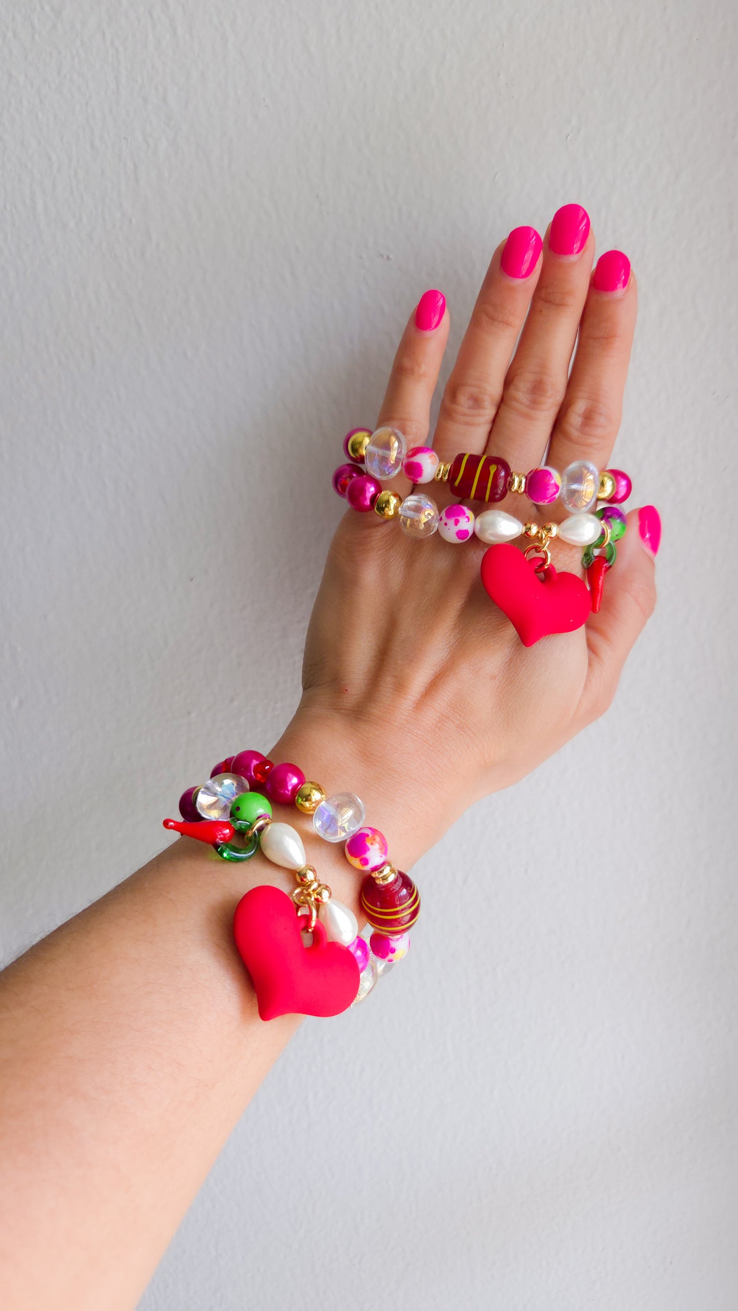 🌶️❤️Spicy Love Bracelet Set | Handmade Y2K Dopamine Dressing Jewelry