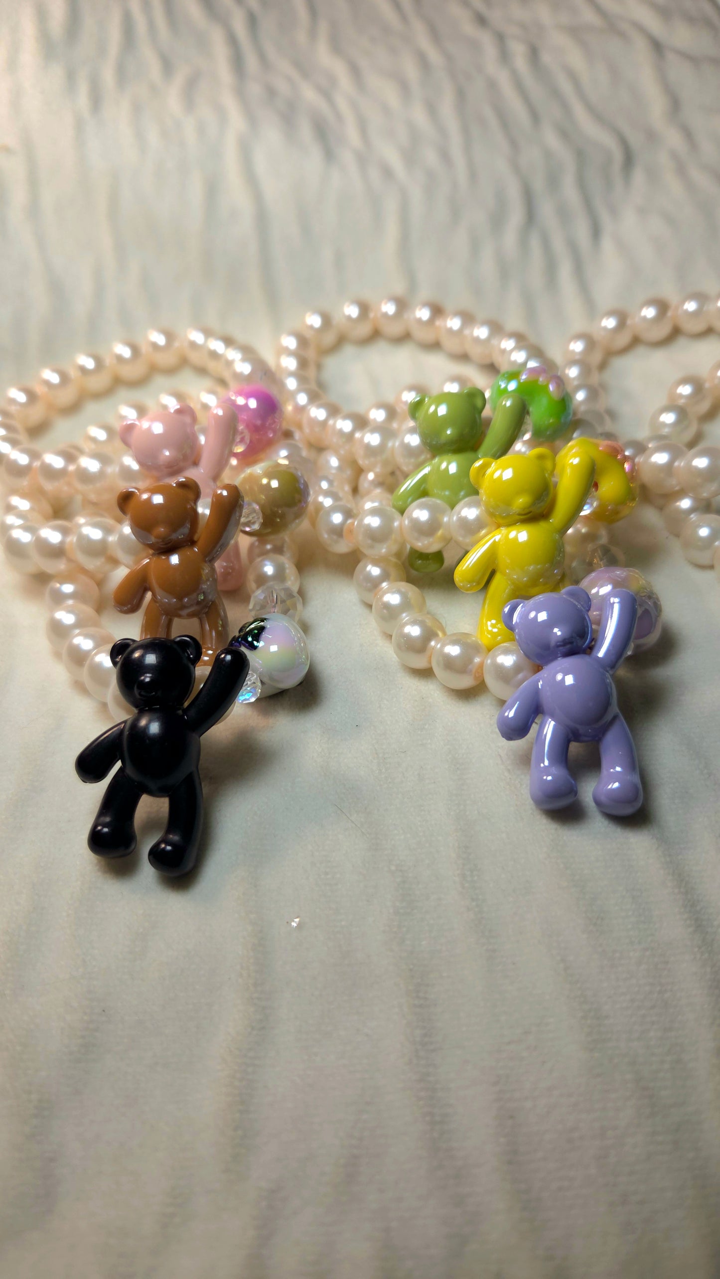 🧸✨ Teddy Love Bounce Bracelet – Handmade Y2K Dopamine Jewelry | Cute Statement Bracelet