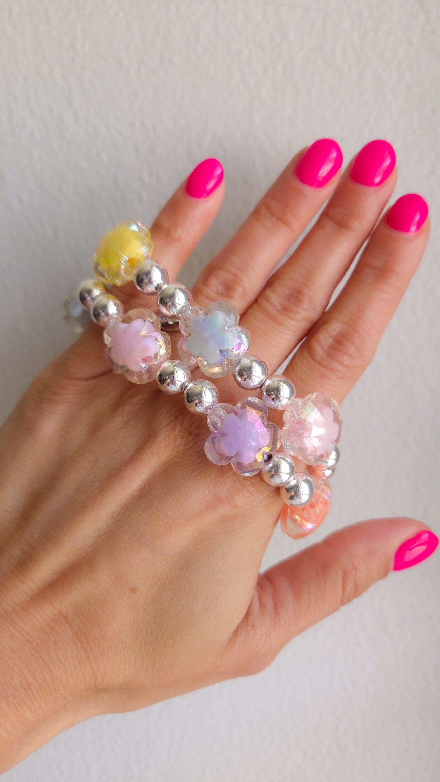β¨ Pastel Bloom Bracelet β¨ | Handmade Y2K Kawaii Dopamine Dressing Jewelry