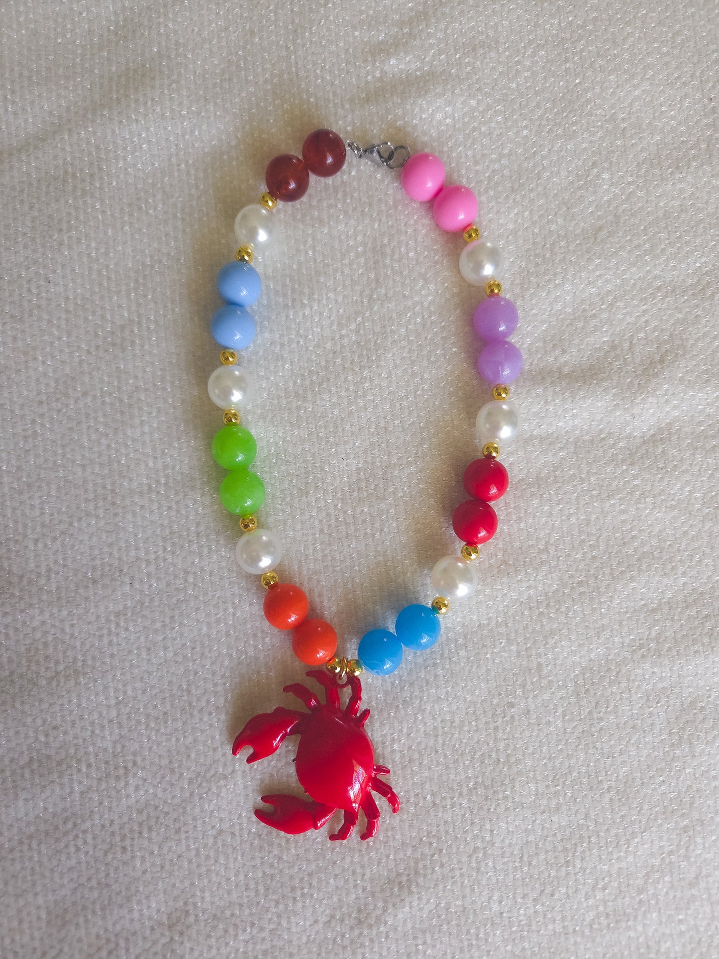 Rainbow Crab Necklace 🦀