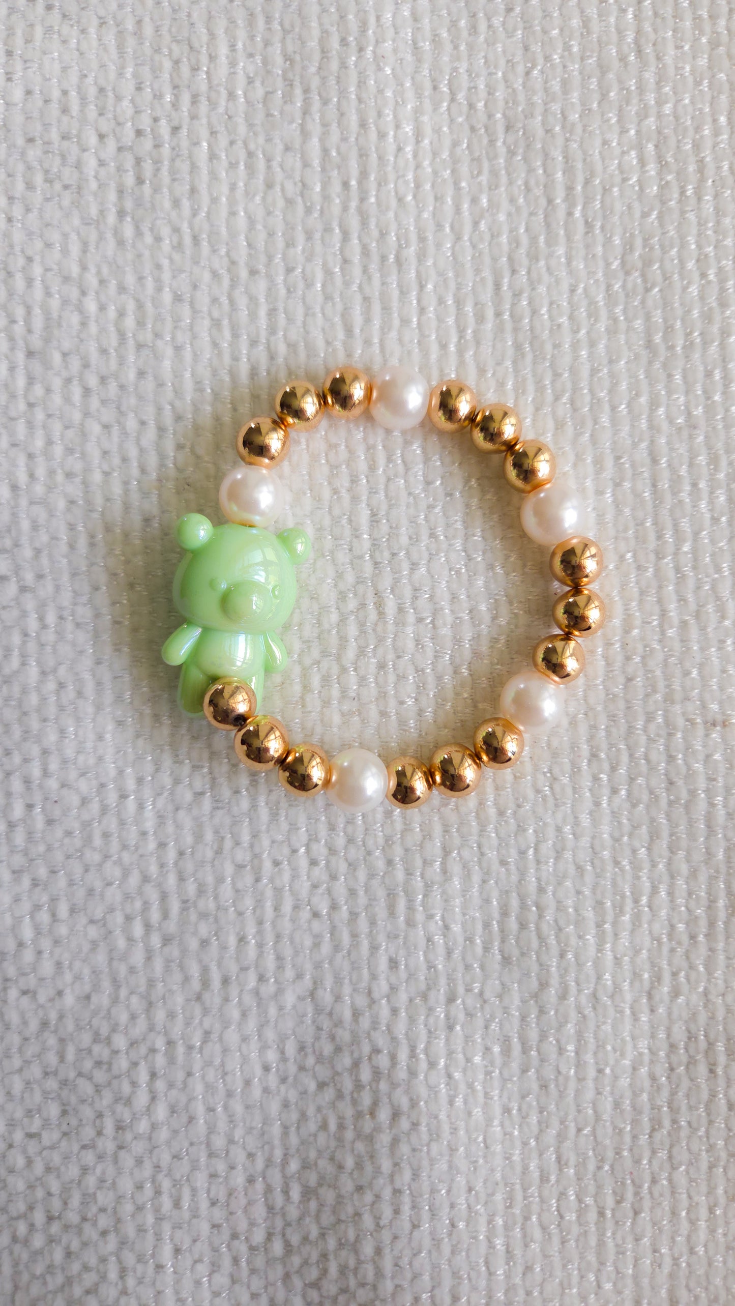 Pastel Teddy Bounce Bracelet 🧸✨ | Handmade Y2K Dopamine Jewelry | Unique Statement Piece