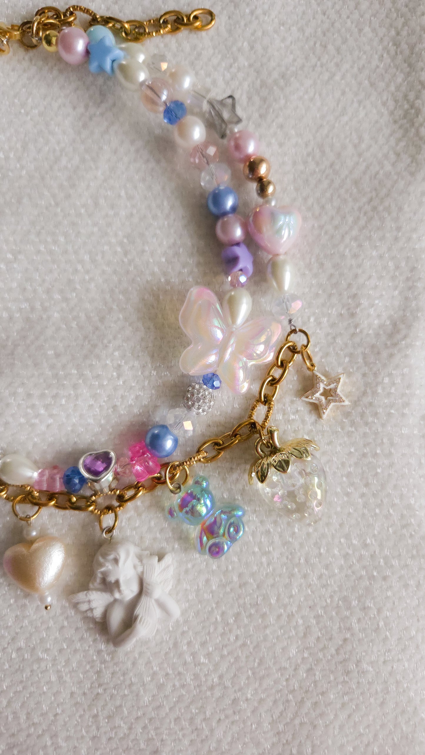 👼Kawaii Cute Cherub Necklace – Y2K Inspired Dopamine Dressing Layered Jewelry
