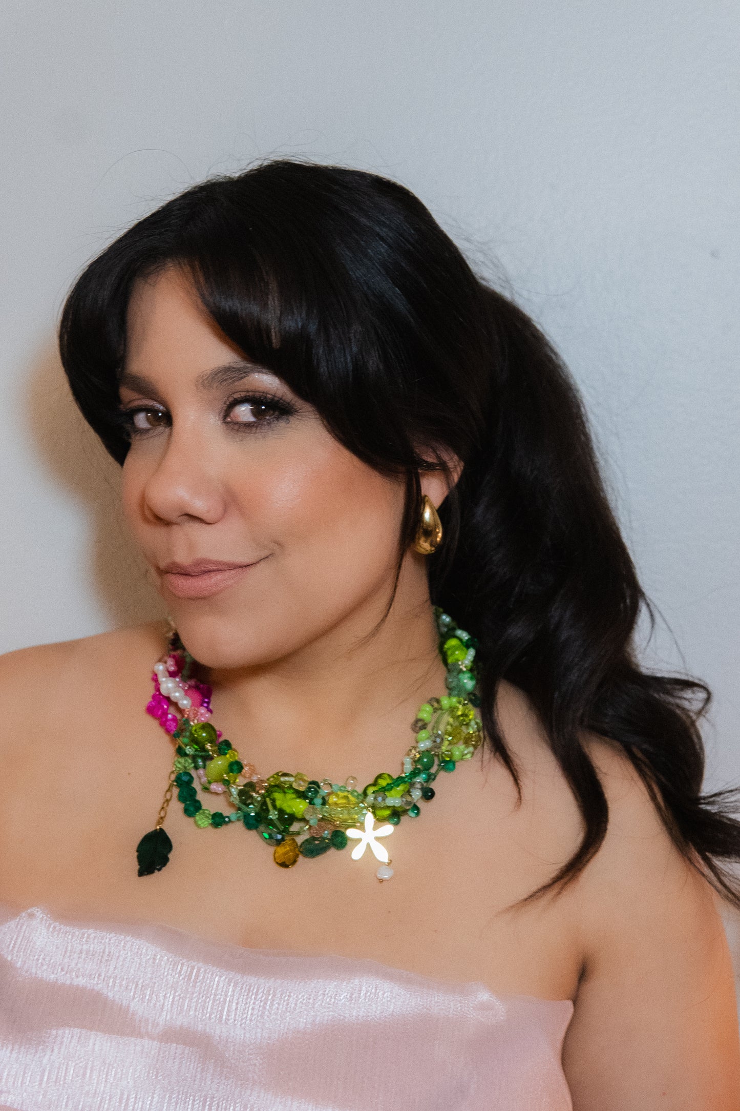 πΏπ Tropical Babe Necklace β Freshwater Pearls, Semi-Precious Stones & Glass Beads | Handmade Rainforest-Inspired Jewelry