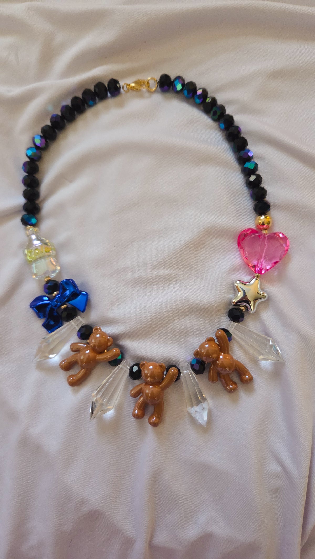 Midnight Teddy Club Necklace 🖤🧸