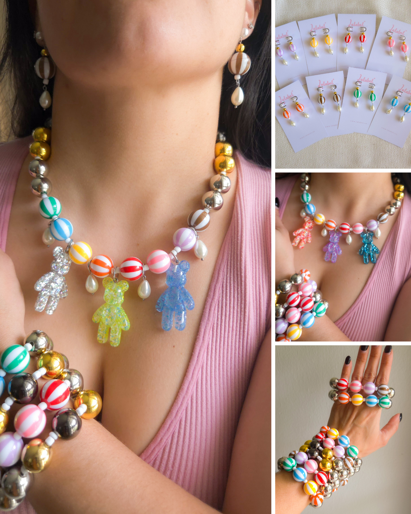 Sugar Rush Teddies Necklace 🍬🧸 | Dopamine Dressing