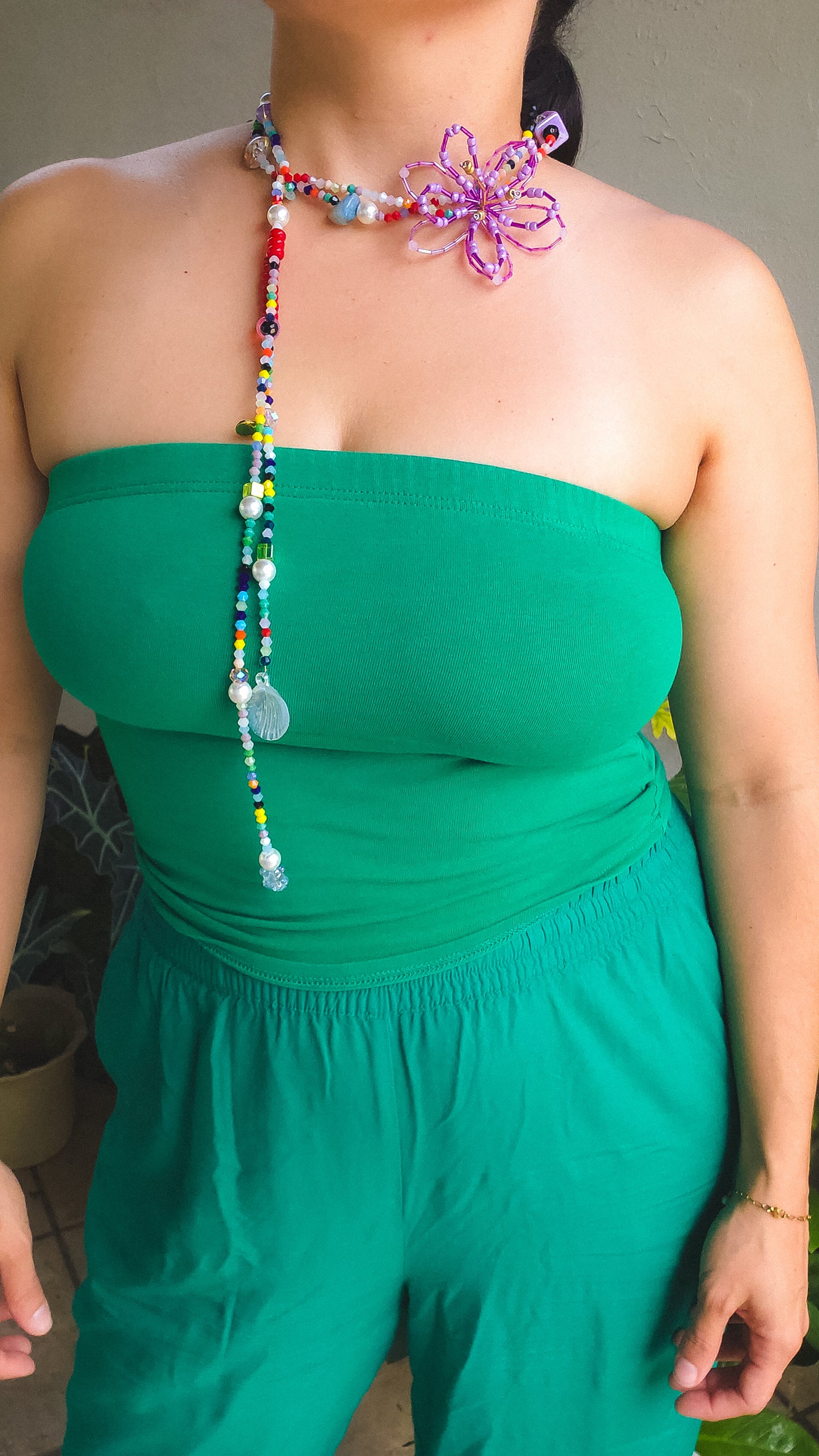 Violet Bloom Infinity Necklace