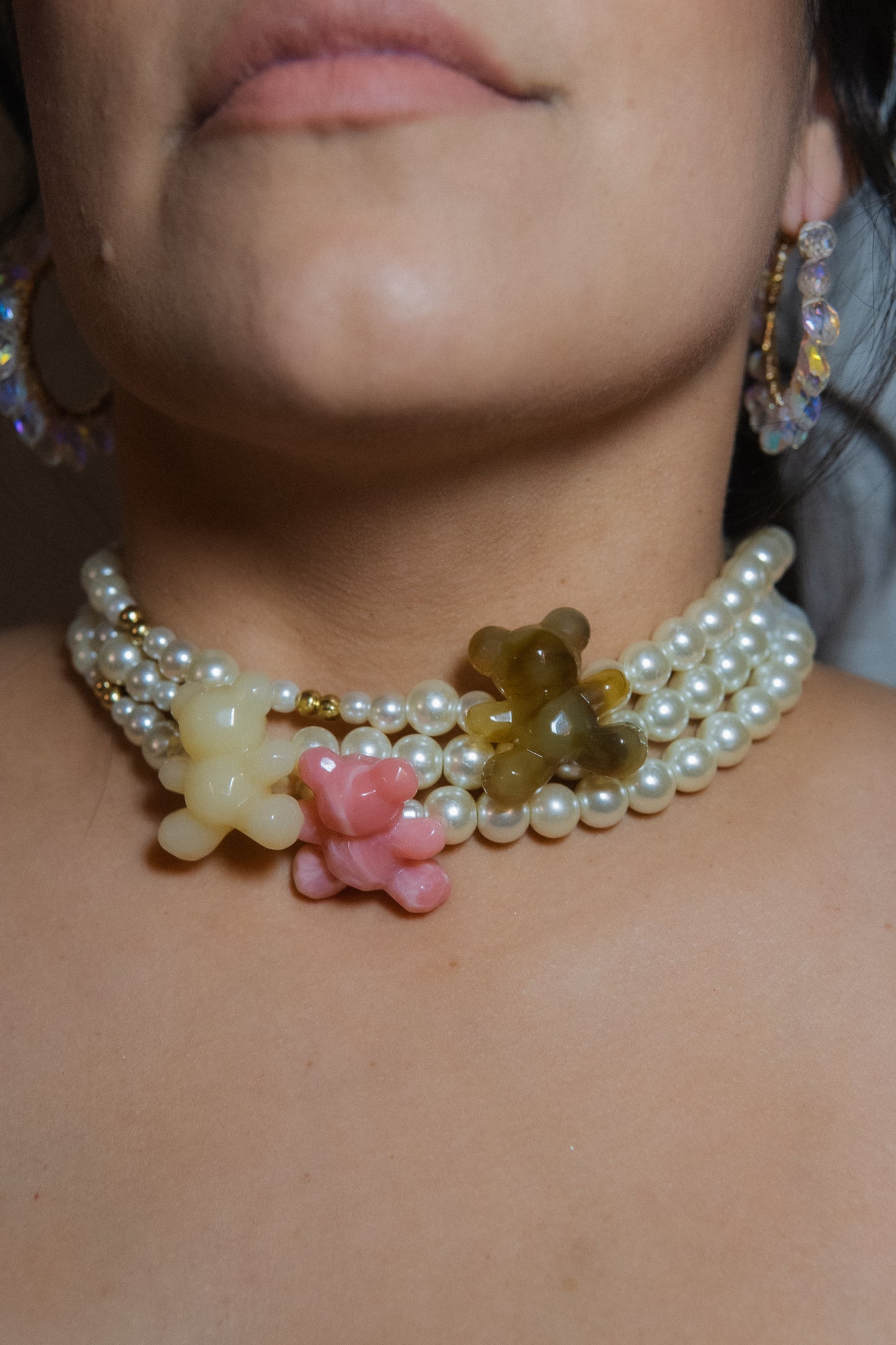 Chunky Pearly Teddy Necklace