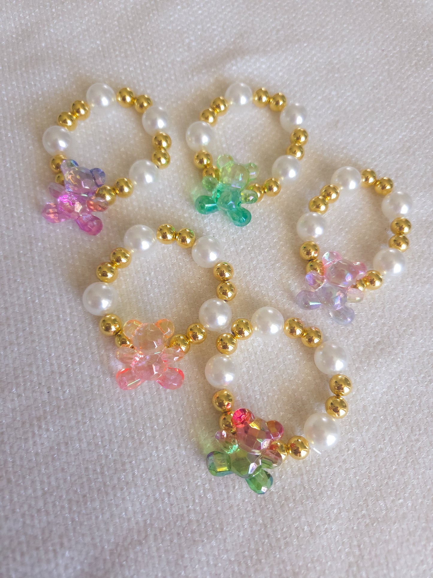 Pearl Iridescent Teddy Bracelet