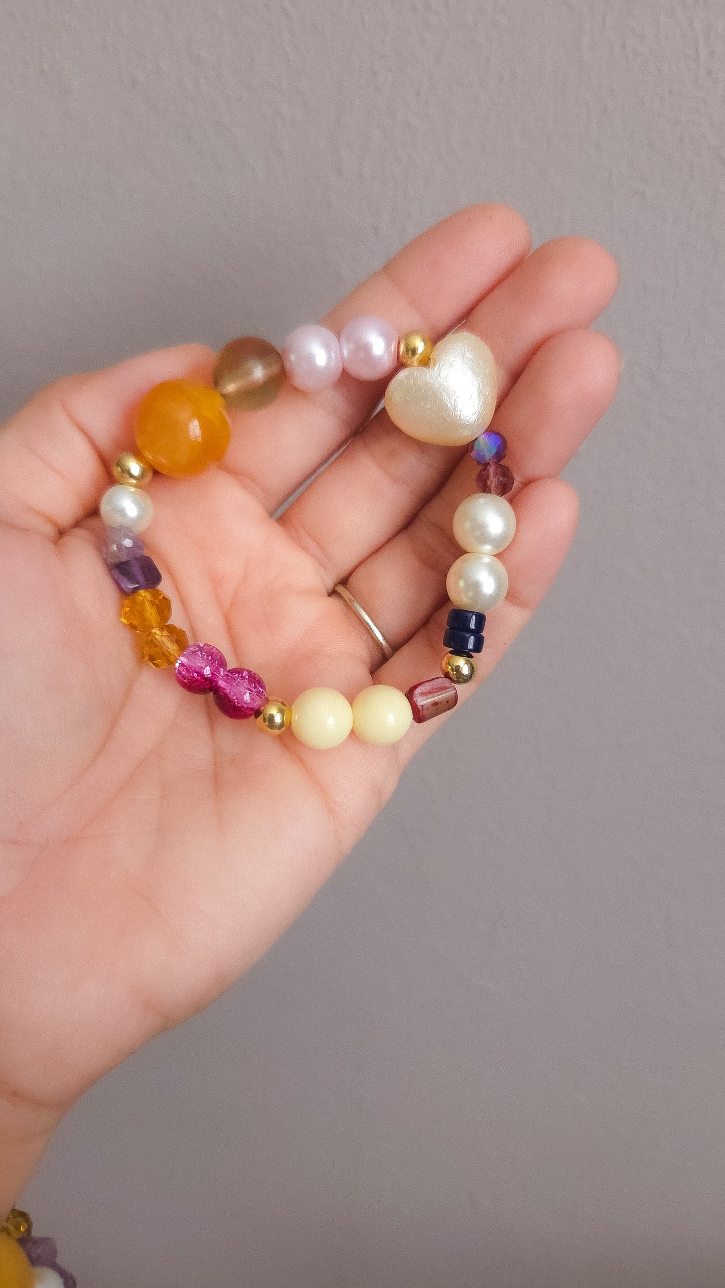Golden Honey Heart Bracelet