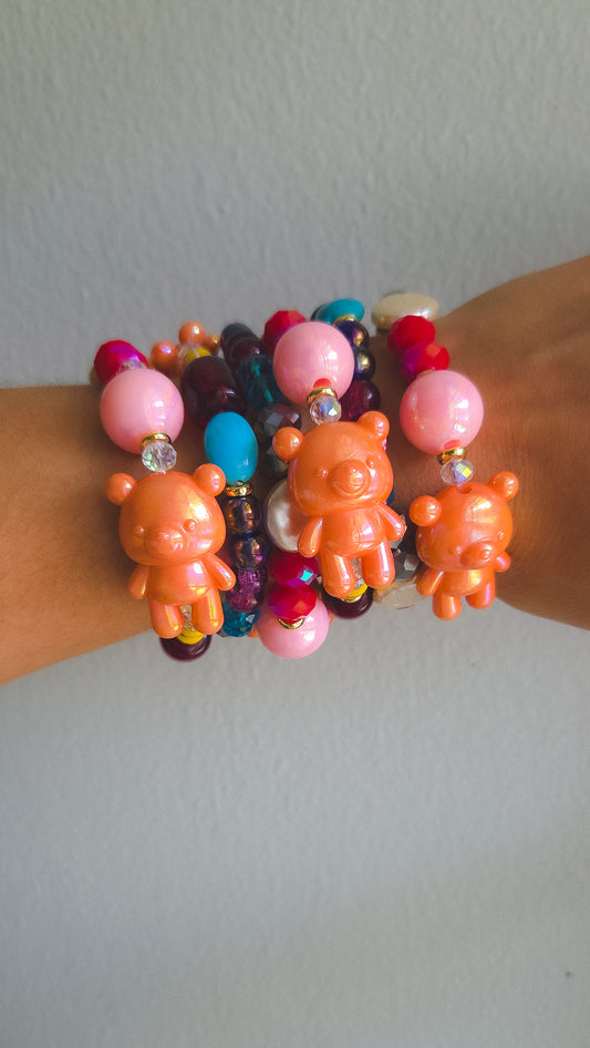 Peachy Teddy Pop Bracelet