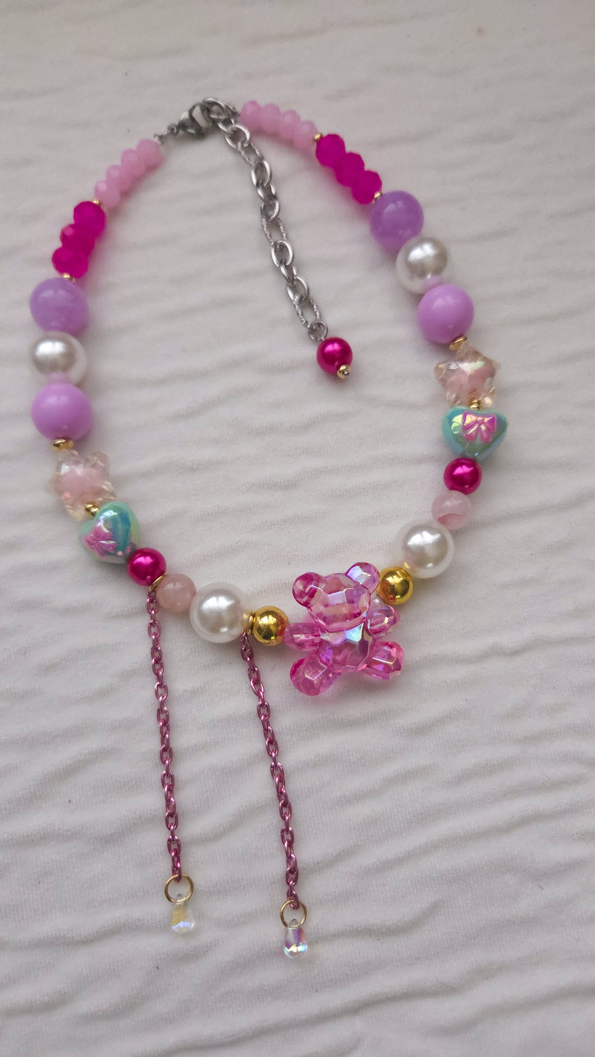 Pink Teddy Glow Choker