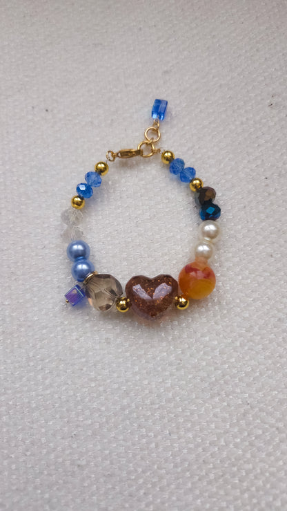 Glitter Heart Pop Bracelet