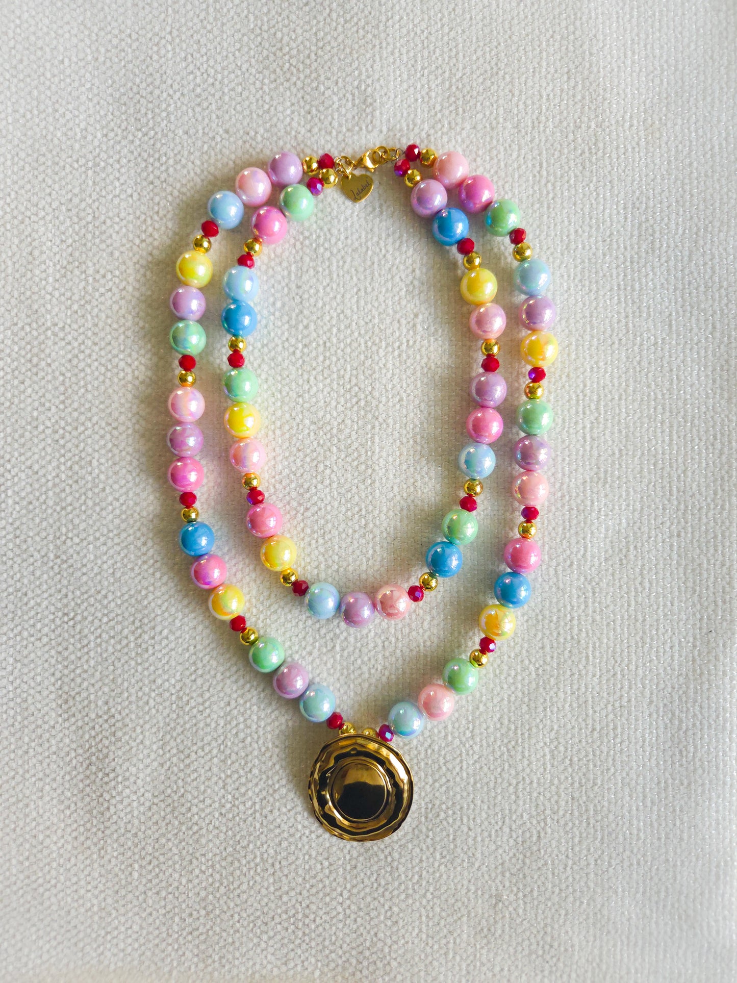 🎨✨ Pastel Art Deco Necklace