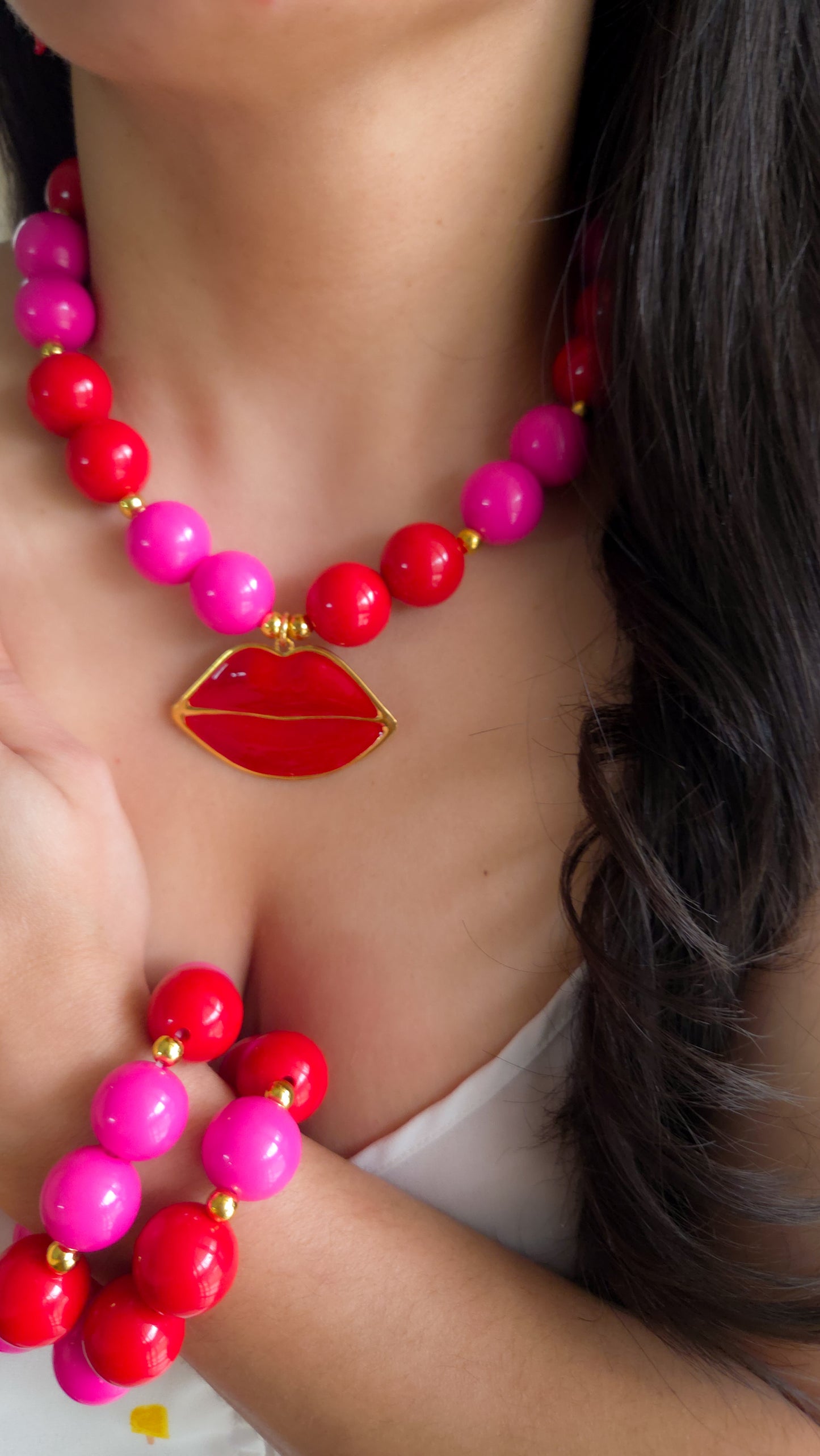 💋Candy Lips Bracelet Set | Y2K Dopamine Dressing 💋✨️💕